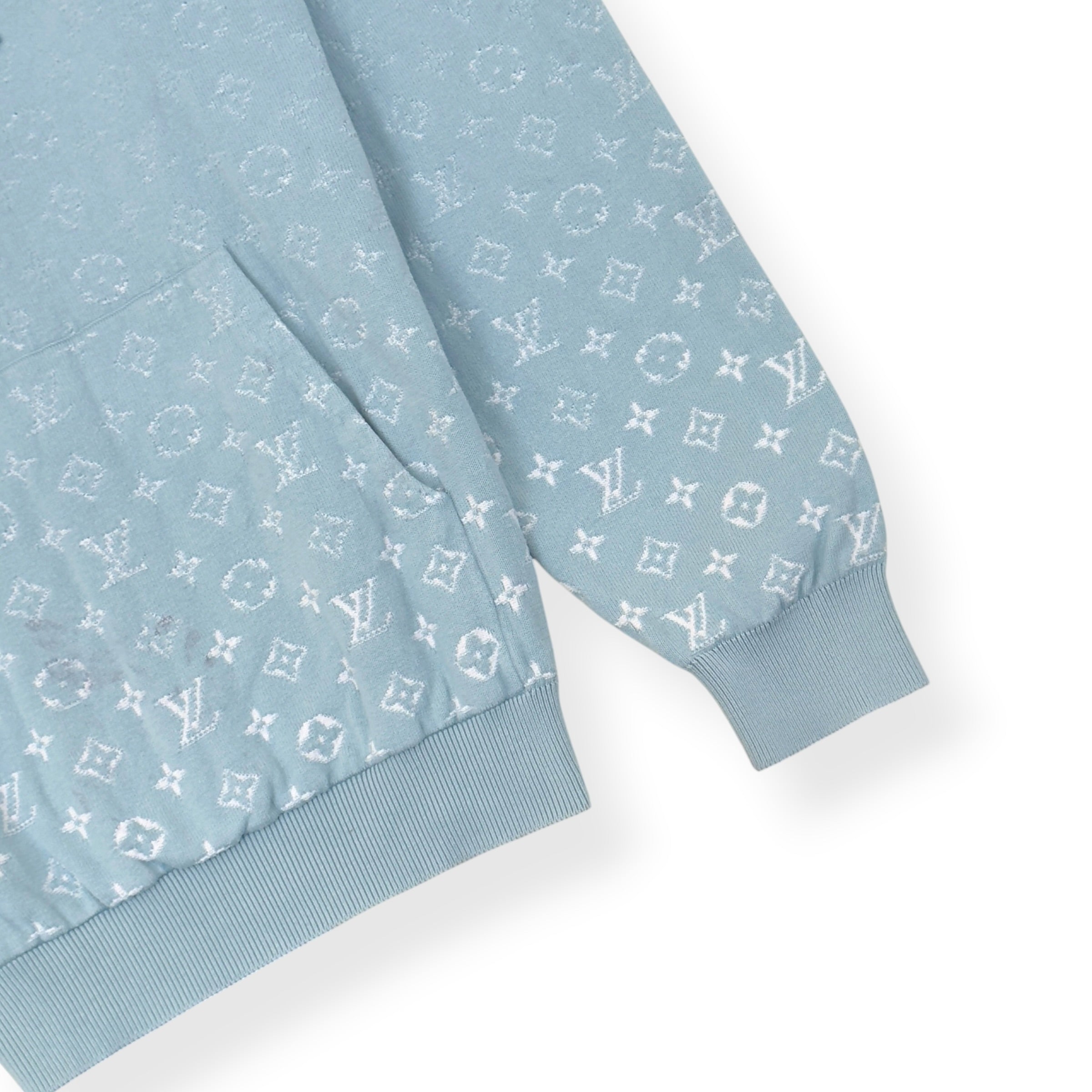 LOUIS VUITTON MONOGRAM GRADIENT HOODIE BLUE L