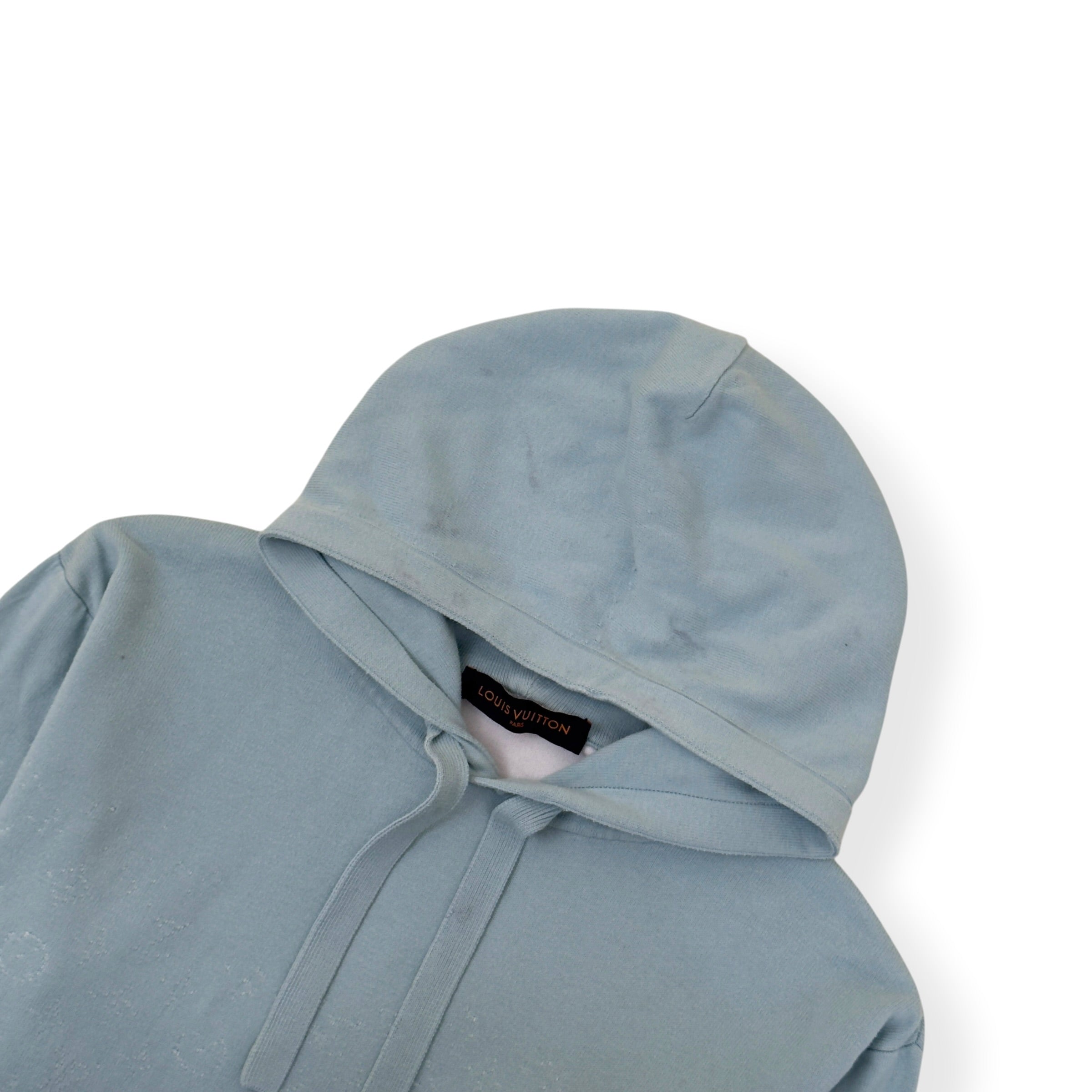 LOUIS VUITTON MONOGRAM GRADIENT HOODIE BLUE L
