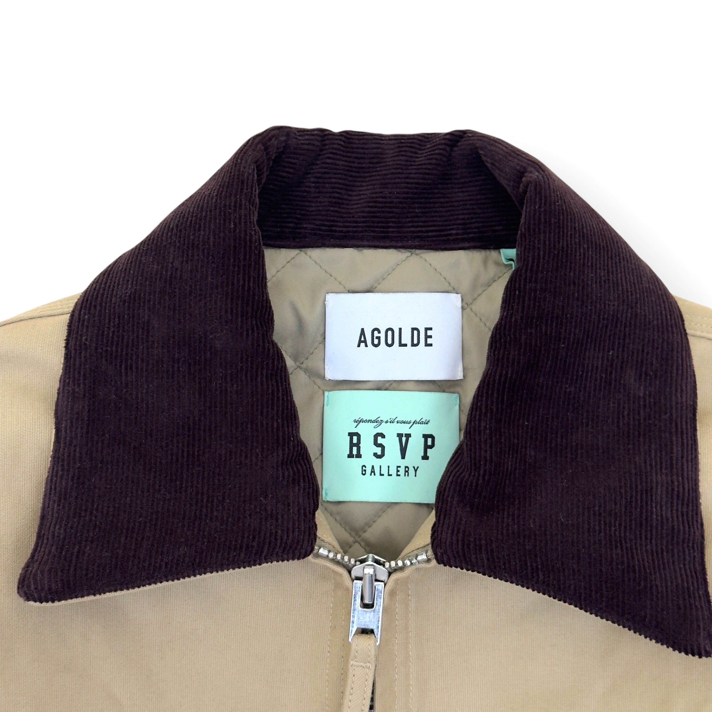 AGOLDE X RSVP GALLERY DISTRICT WORK JACKET TAUPE S