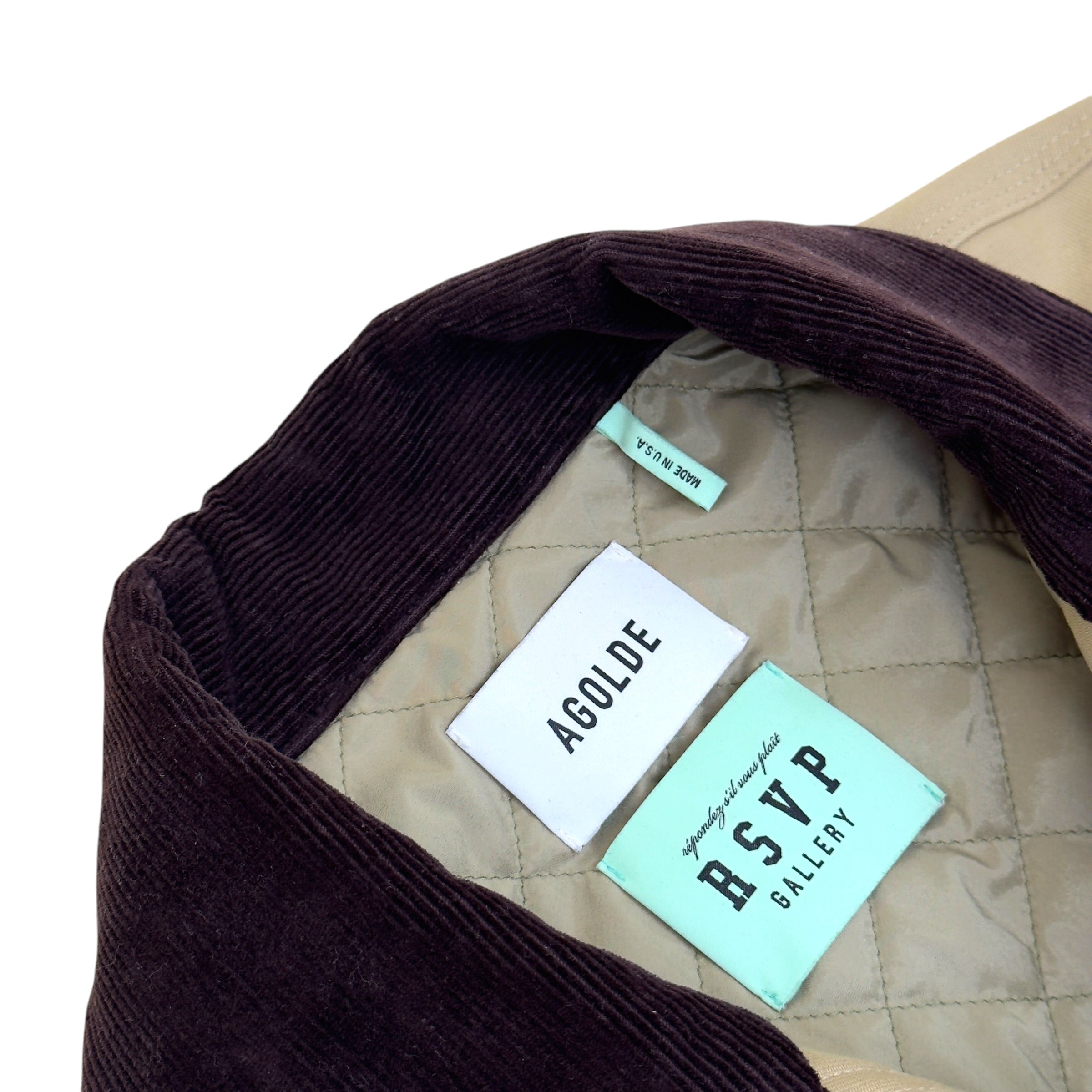 AGOLDE X RSVP GALLERY DISTRICT WORK JACKET TAUPE S