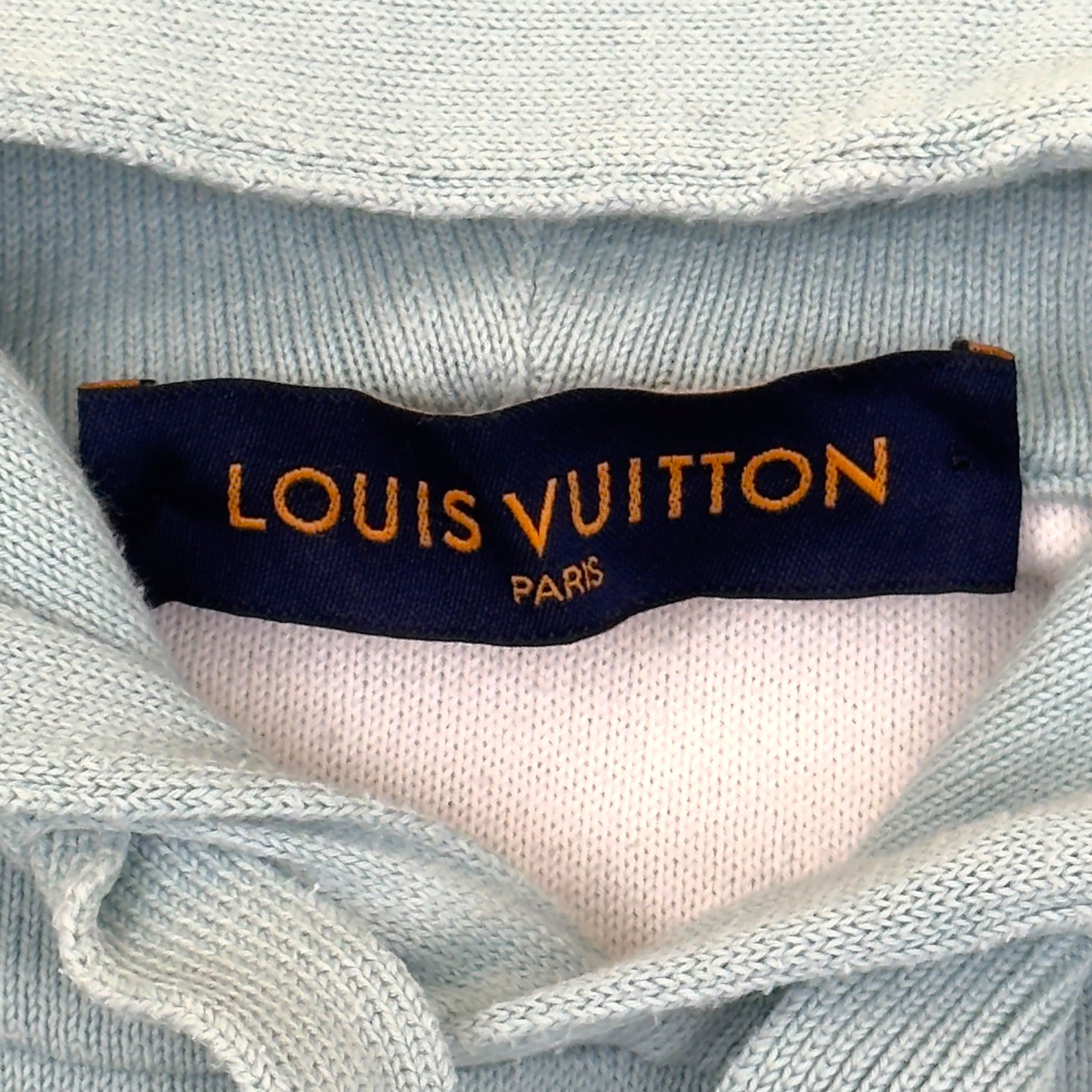 LOUIS VUITTON MONOGRAM GRADIENT HOODIE BLUE L