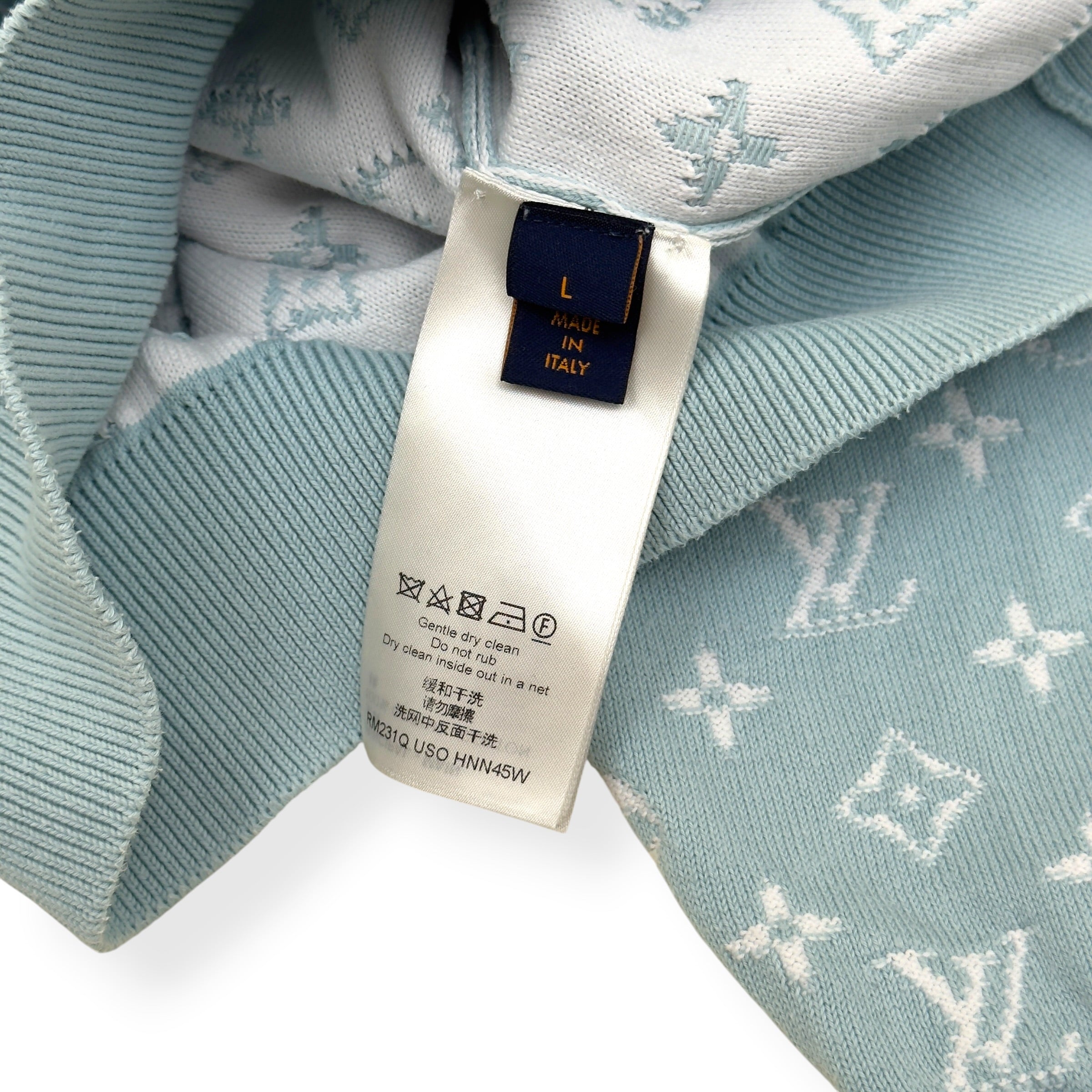 LOUIS VUITTON MONOGRAM GRADIENT HOODIE BLUE L