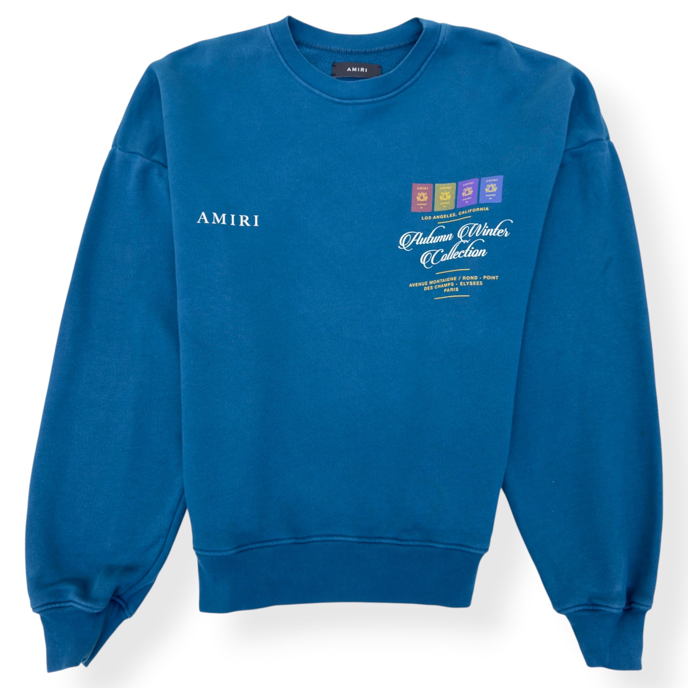AMIRI GIVEAWAY CREWNECK SWEATSHIRT BLUE M