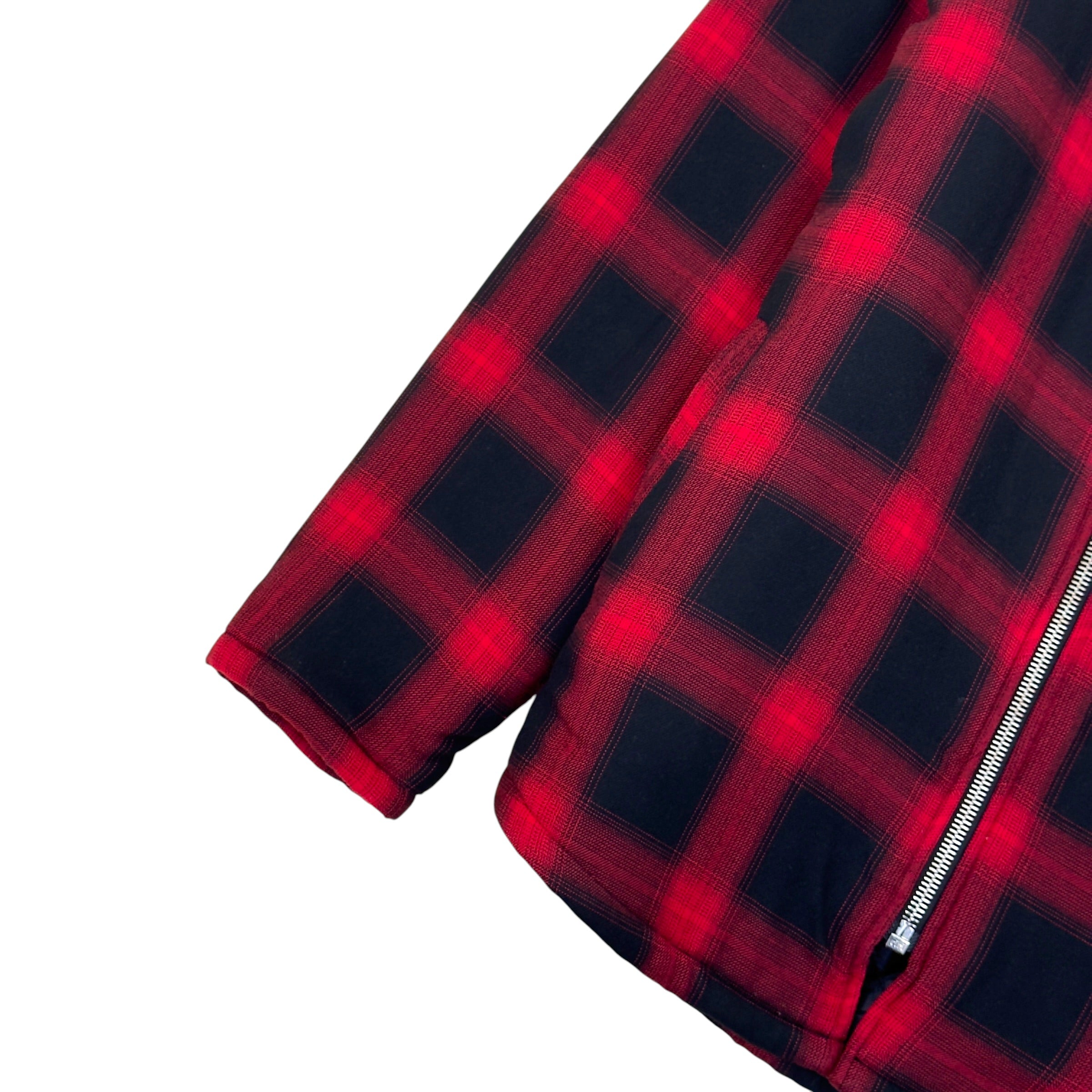ASKYURSELF BANNED PADDED FLANNEL JACKET RED / BLACK 1 / S