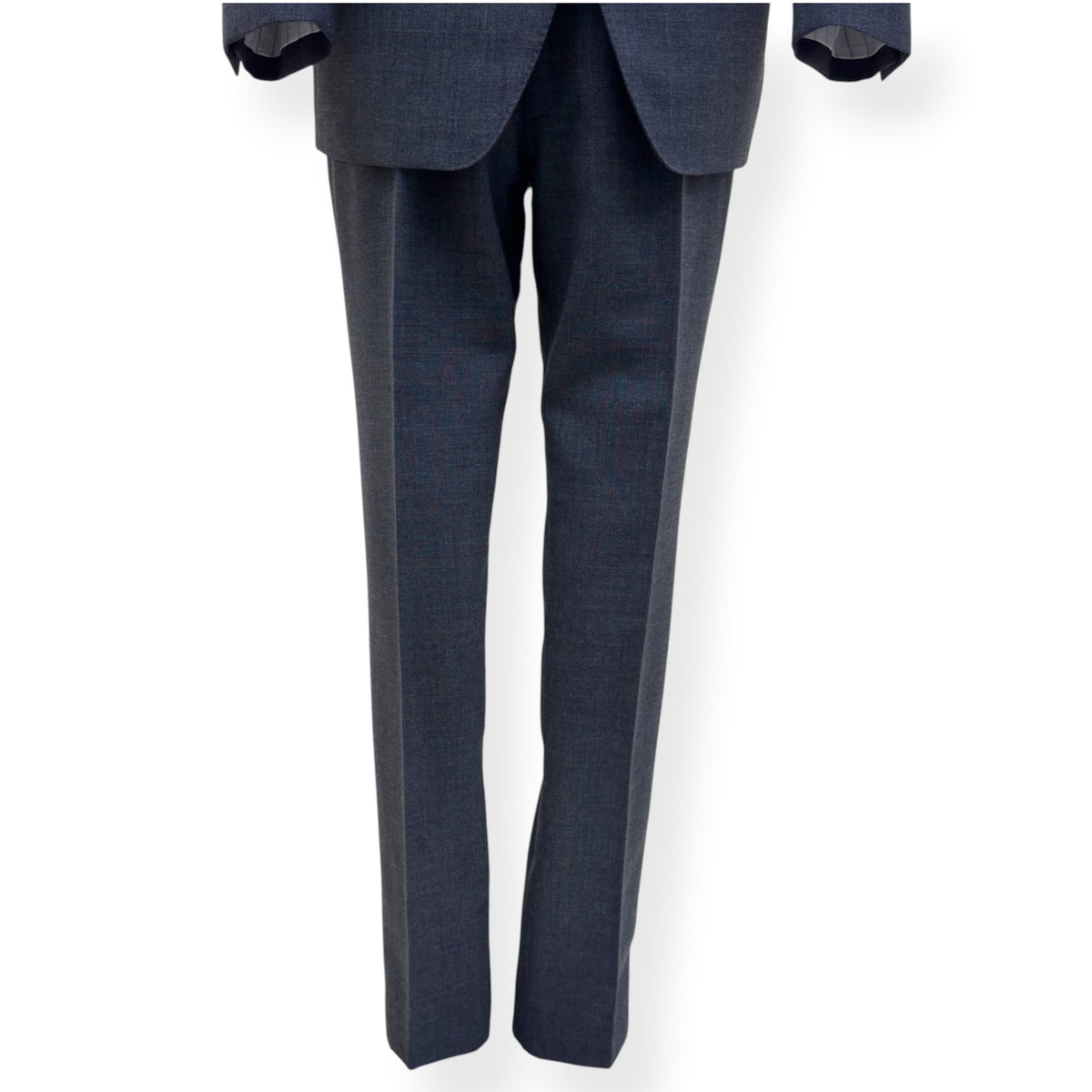 THOM SWEENEY BESPOKE LINEN SUIT GREY XL