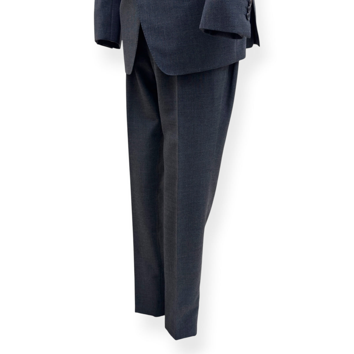 THOM SWEENEY BESPOKE LINEN SUIT GREY XL
