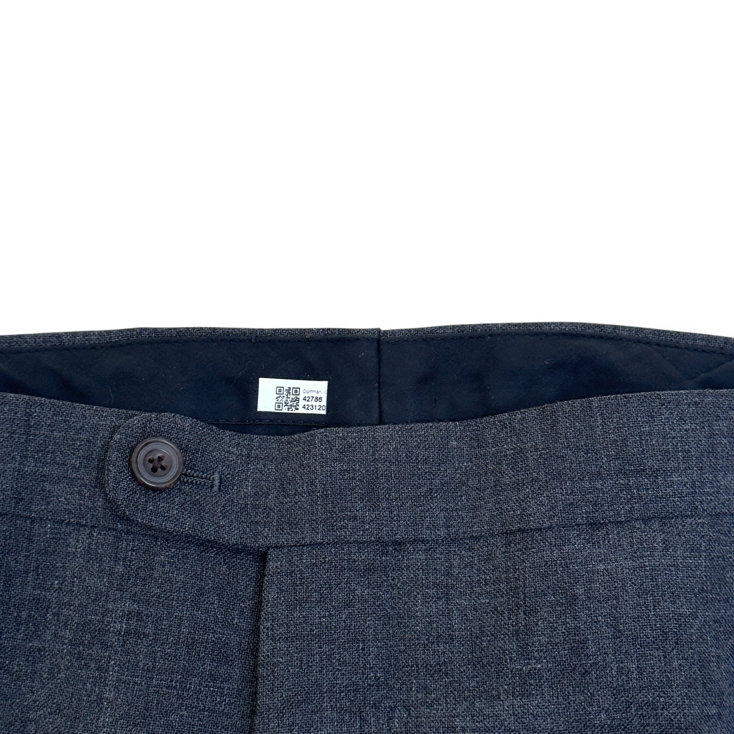 THOM SWEENEY BESPOKE LINEN SUIT GREY XL