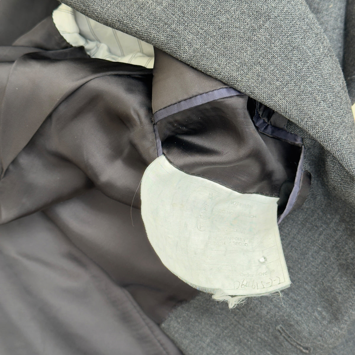 THOM SWEENEY BESPOKE LINEN SUIT GREY XL