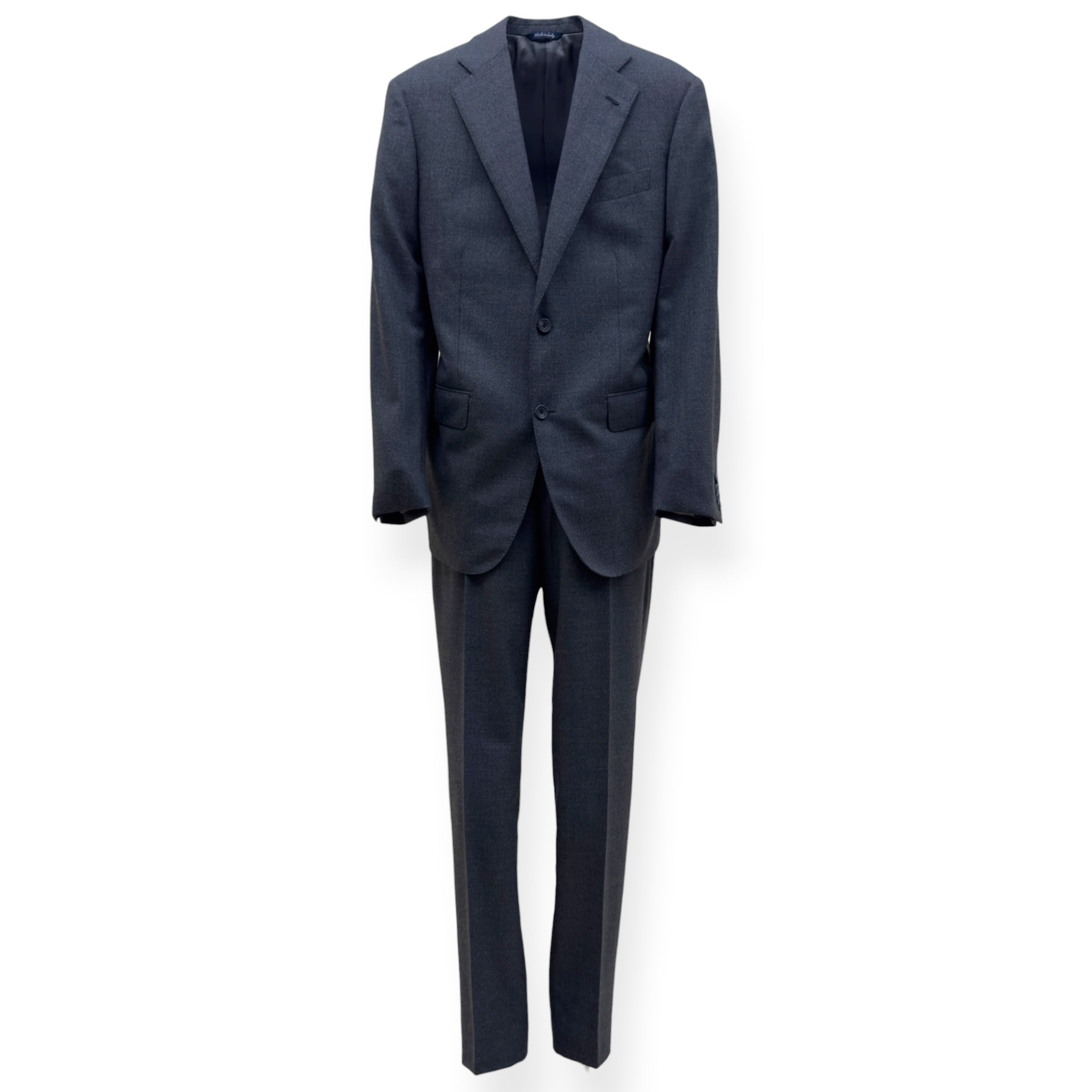 THOM SWEENEY BESPOKE WOOL SUIT GREY XL