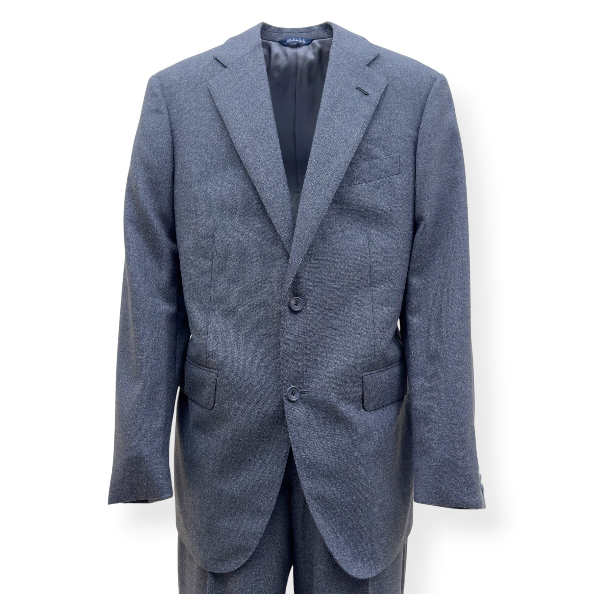 THOM SWEENEY BESPOKE WOOL SUIT GREY XL
