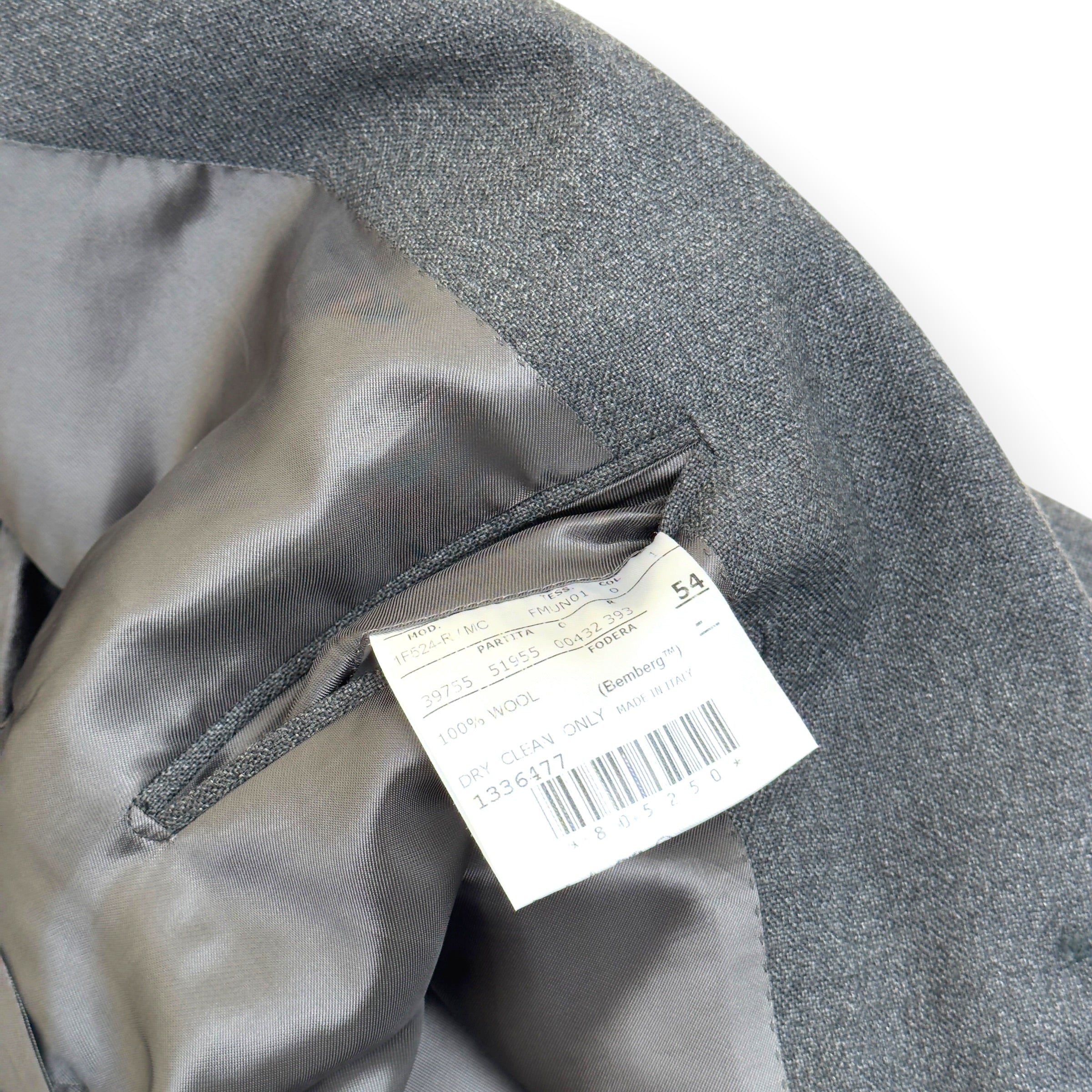 THOM SWEENEY BESPOKE WOOL SUIT GREY XL