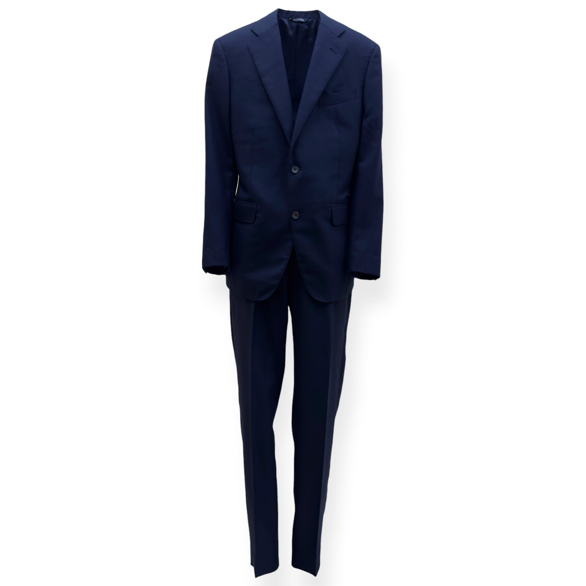 THOM SWEENEY BESPOKE WOOL SUIT NAVY XL