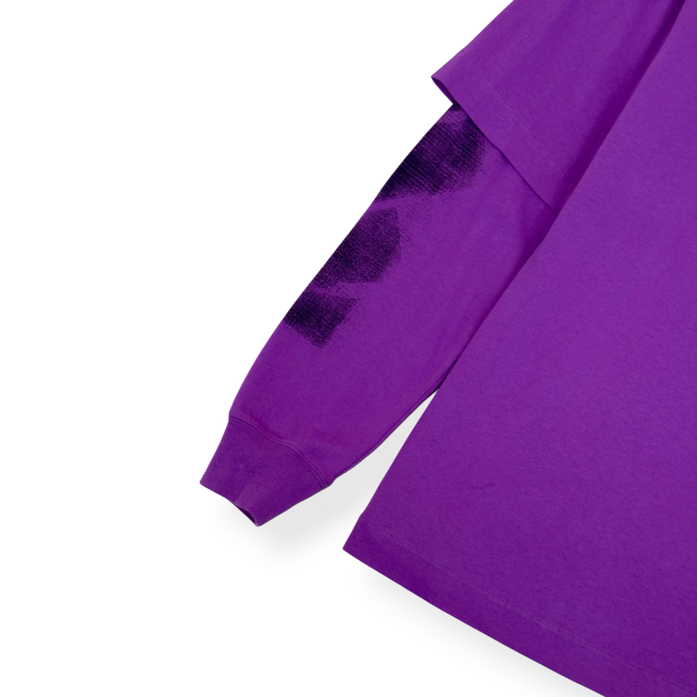 OFF-WHITE JUMBO ARROW DOUBLE LONG-SLEEVE T-SHIRT PURPLE M