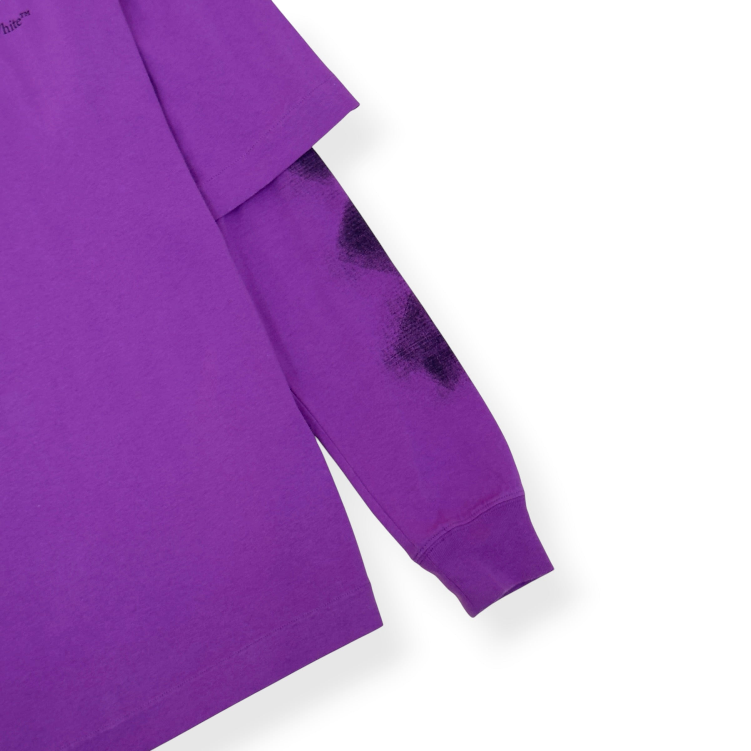 OFF-WHITE JUMBO ARROW DOUBLE LONG-SLEEVE T-SHIRT PURPLE M