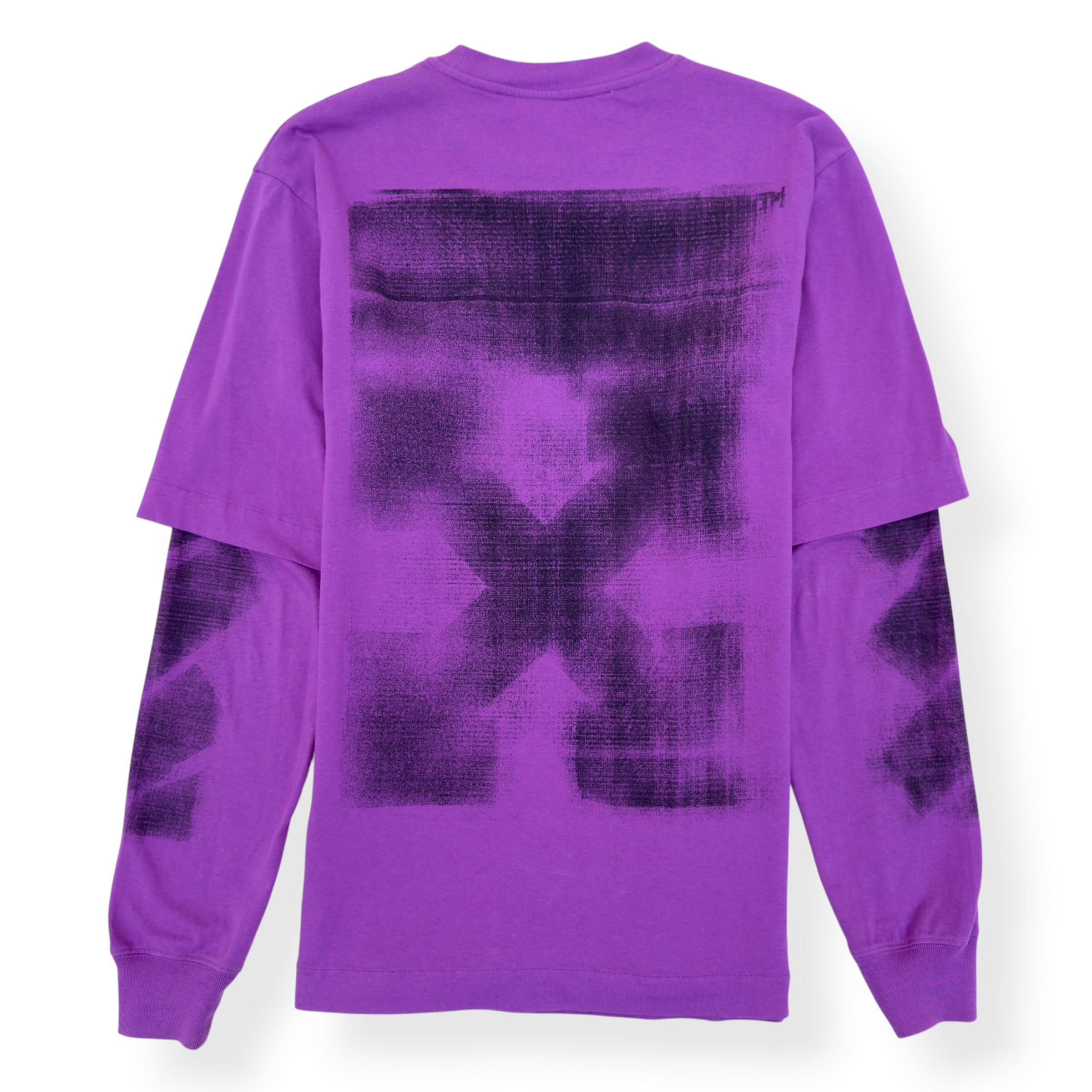 OFF-WHITE JUMBO ARROW DOUBLE LONG-SLEEVE T-SHIRT PURPLE M