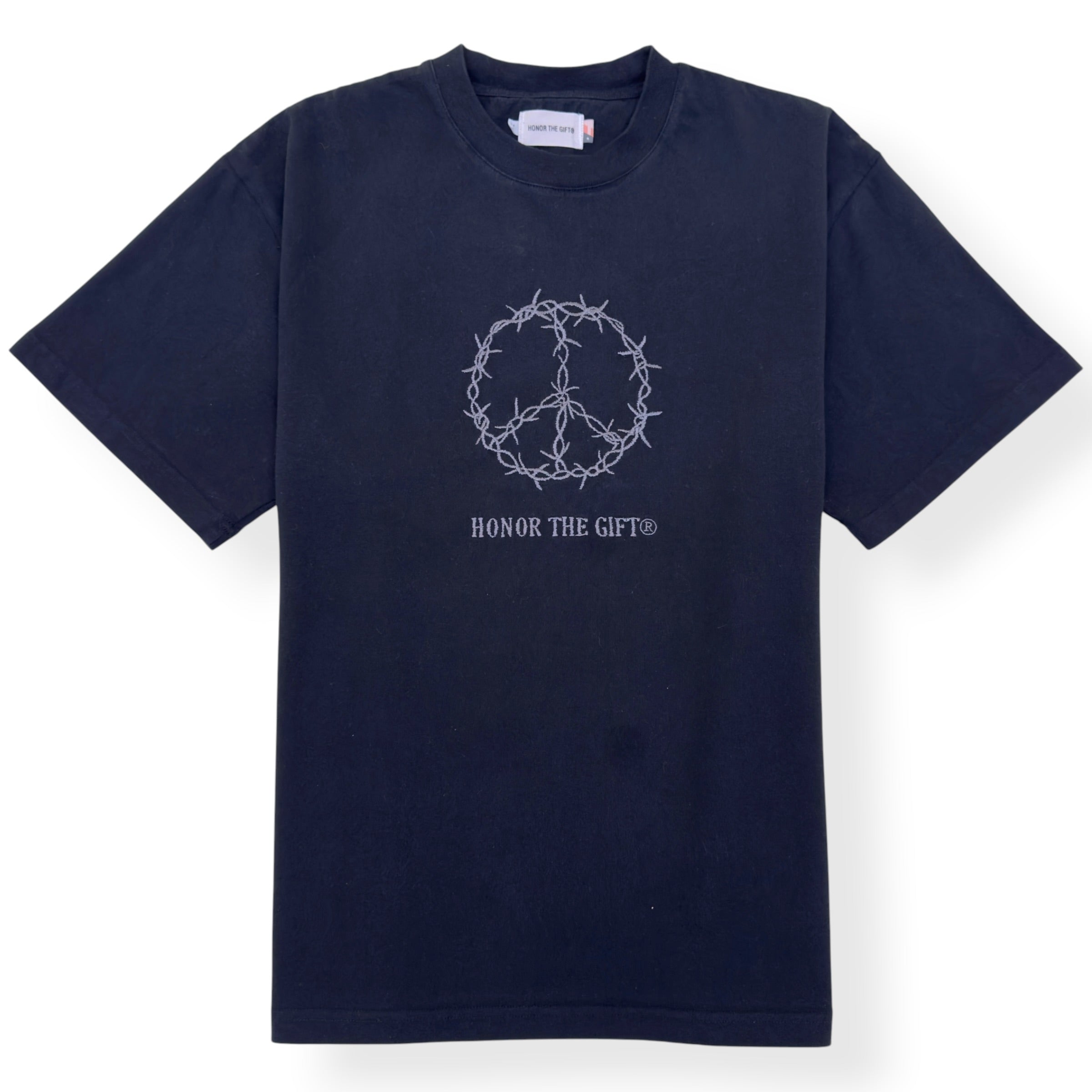 HONOR THE GIFT BARBED WIRE PEACE SIGN T-SHIRT BLACK M