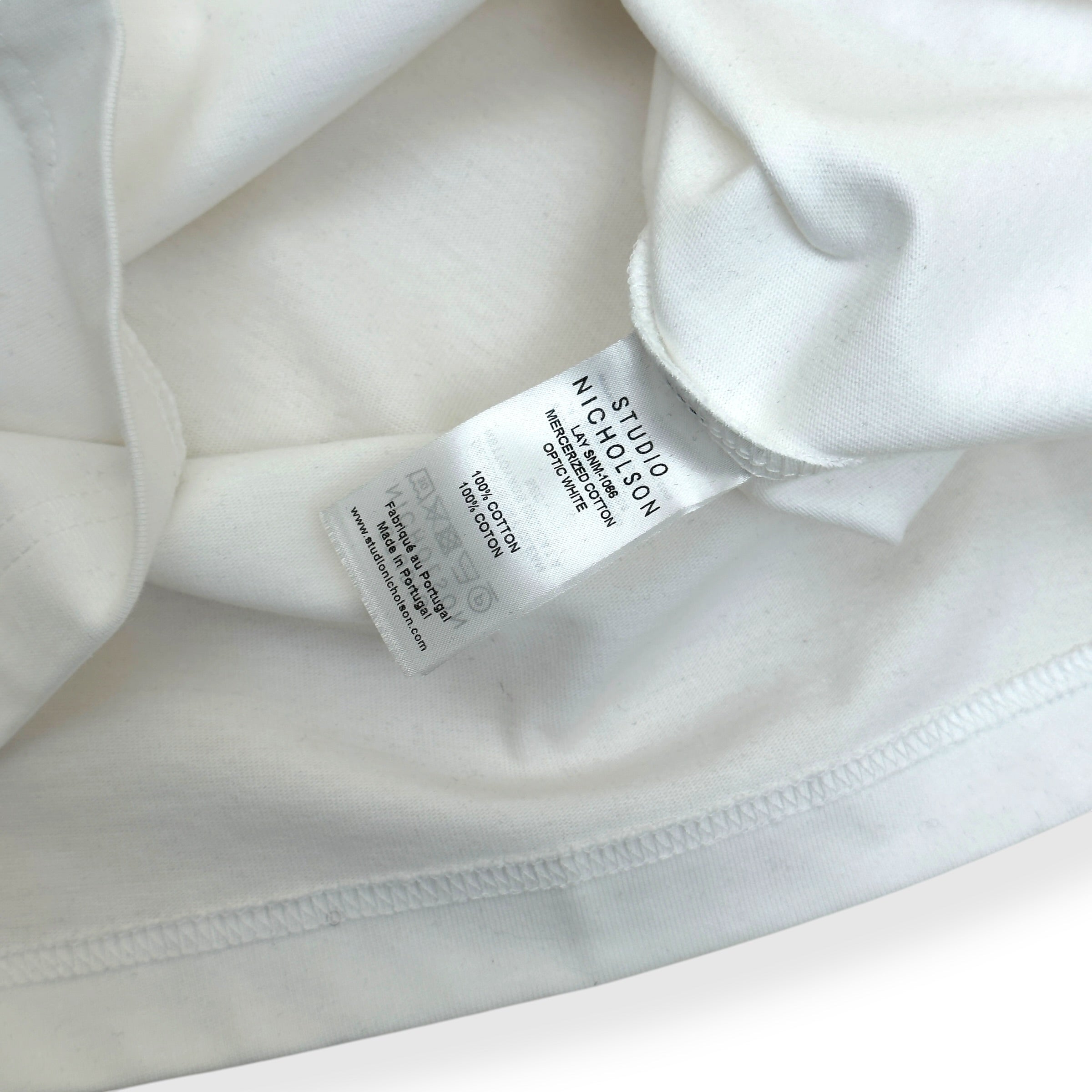 STUDIO NICHOLSON CREWNECK COTTON T-SHIRT WHITE S