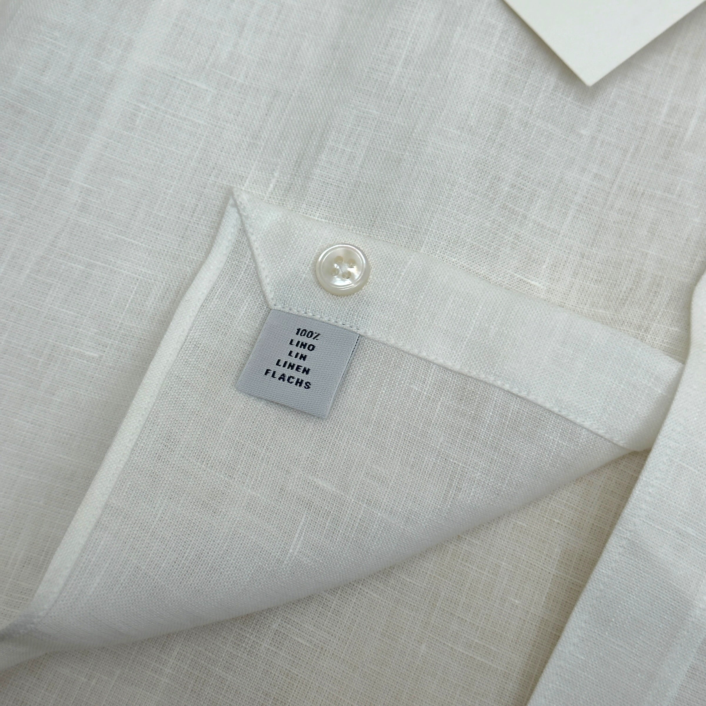 THOM SWEENEY LINEN SHIRT WHITE XL