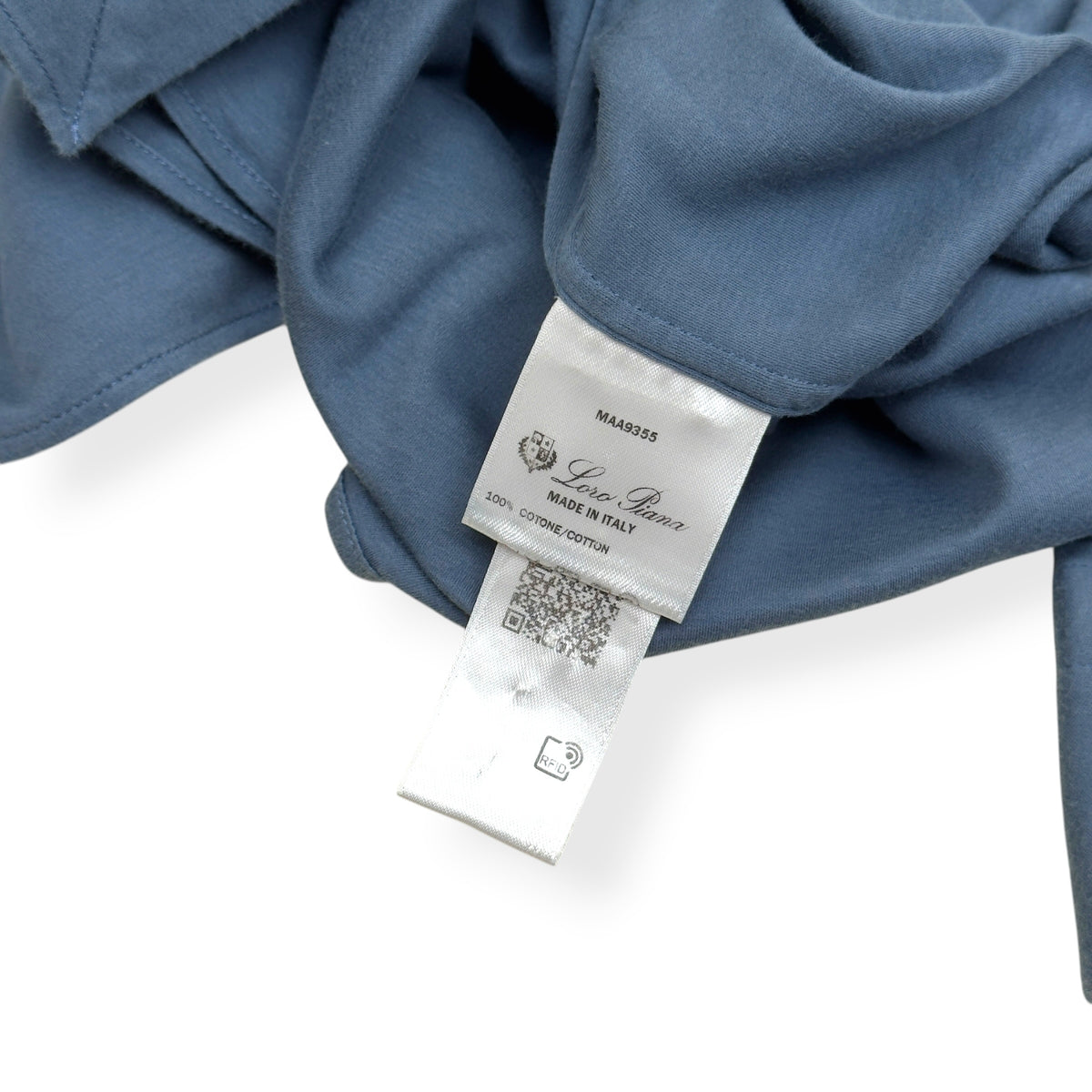 LORO PIANA JERSEY SHIRT BLUE XL