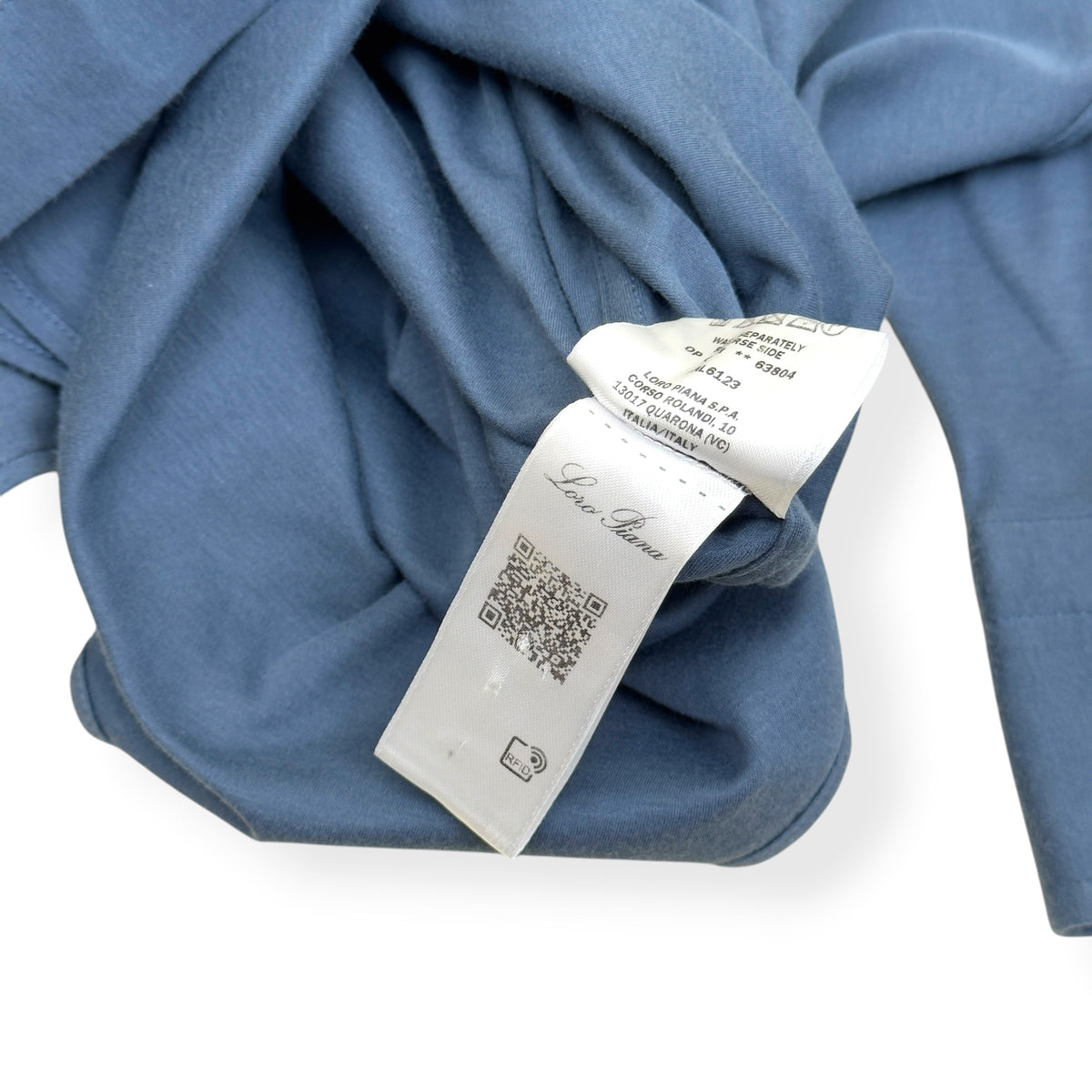 LORO PIANA JERSEY SHIRT BLUE XL