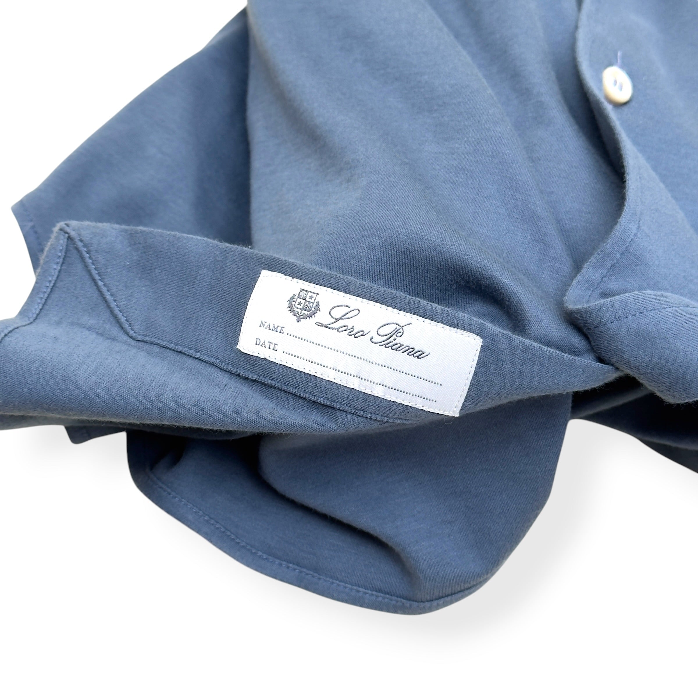 LORO PIANA JERSEY SHIRT BLUE XL