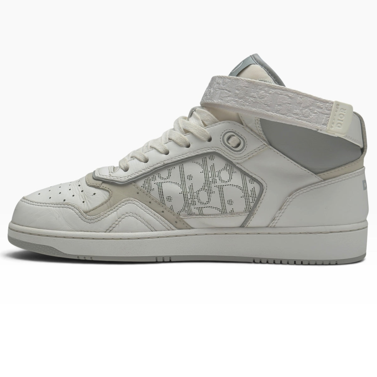 DIOR B27 HIGH TOP LEATHER SNEAKER WHITE / GREY 41 / UK7
