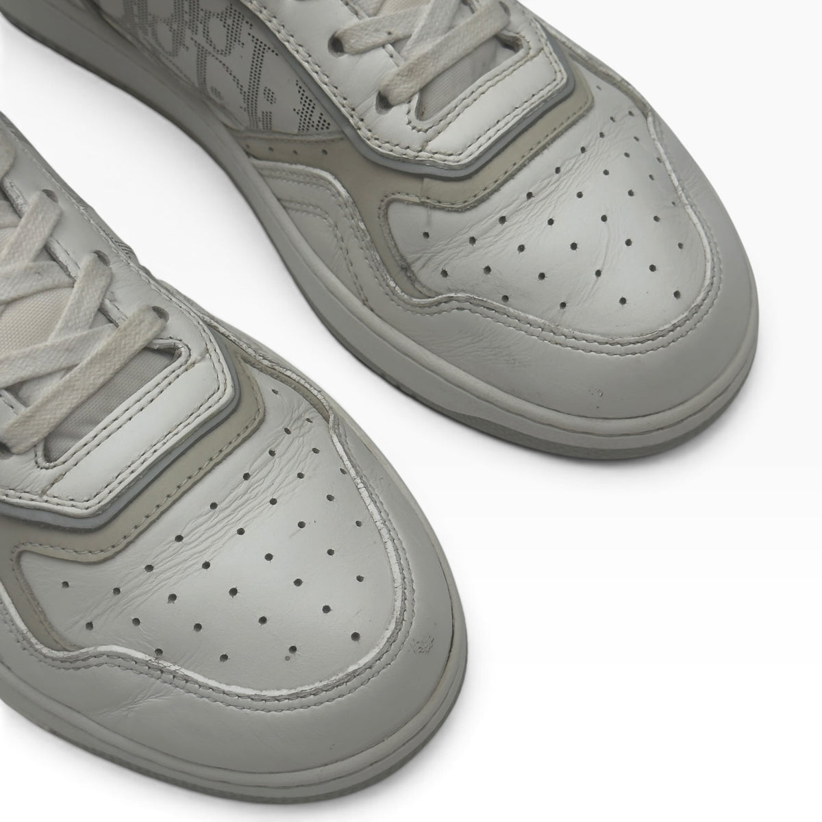 DIOR B27 HIGH TOP LEATHER SNEAKER WHITE / GREY 41 / UK7