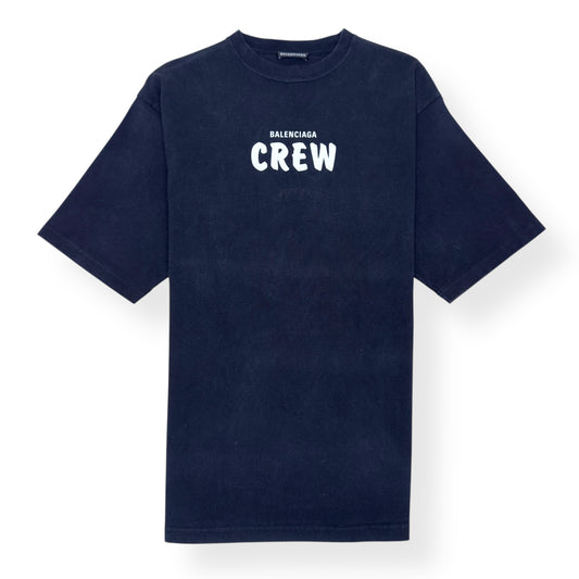 BALENCIAGA CREW COTTON T-SHIRT BLACK / WHITE M