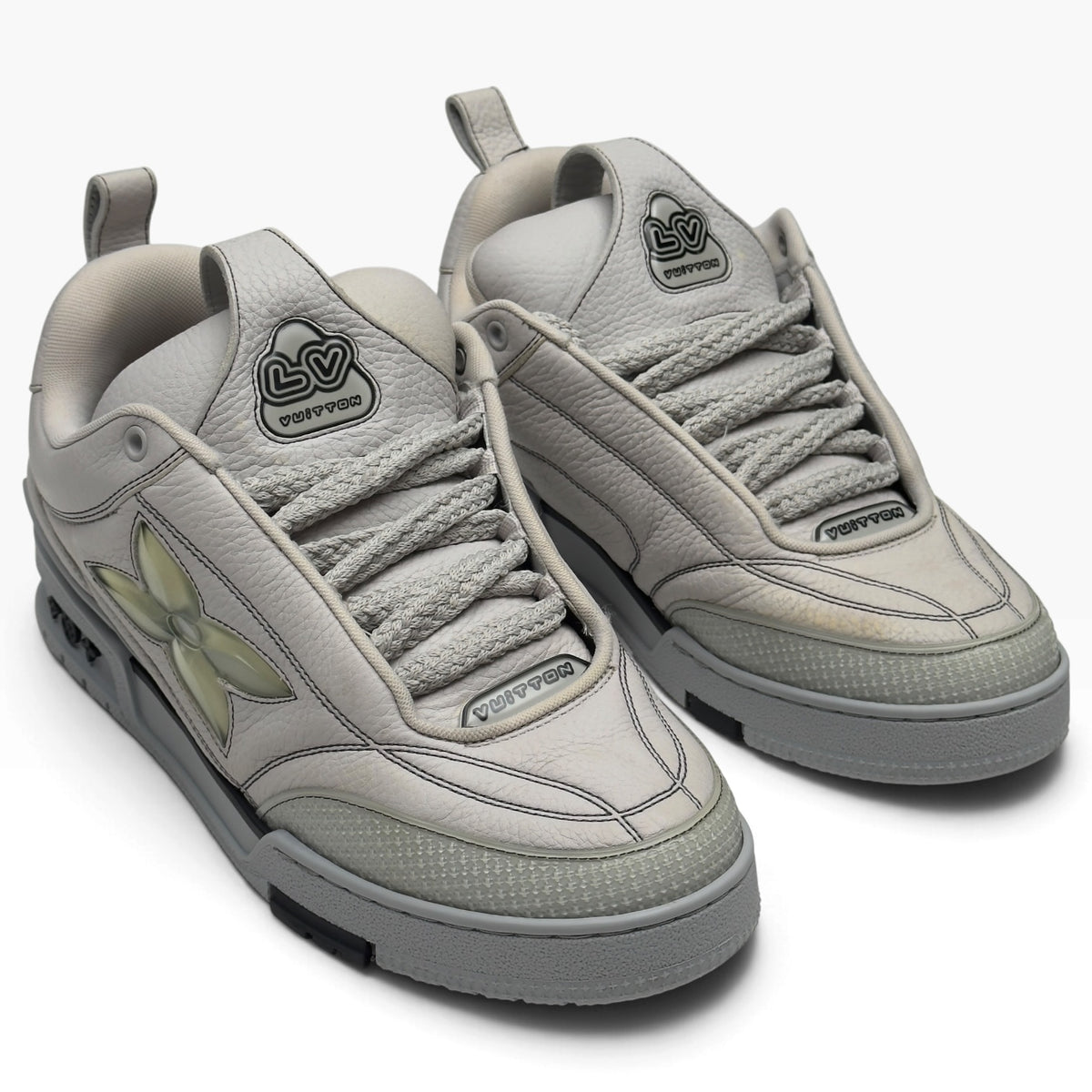 LOUIS VUITTON SKATE SNEAKER LUXURY GREY UK7