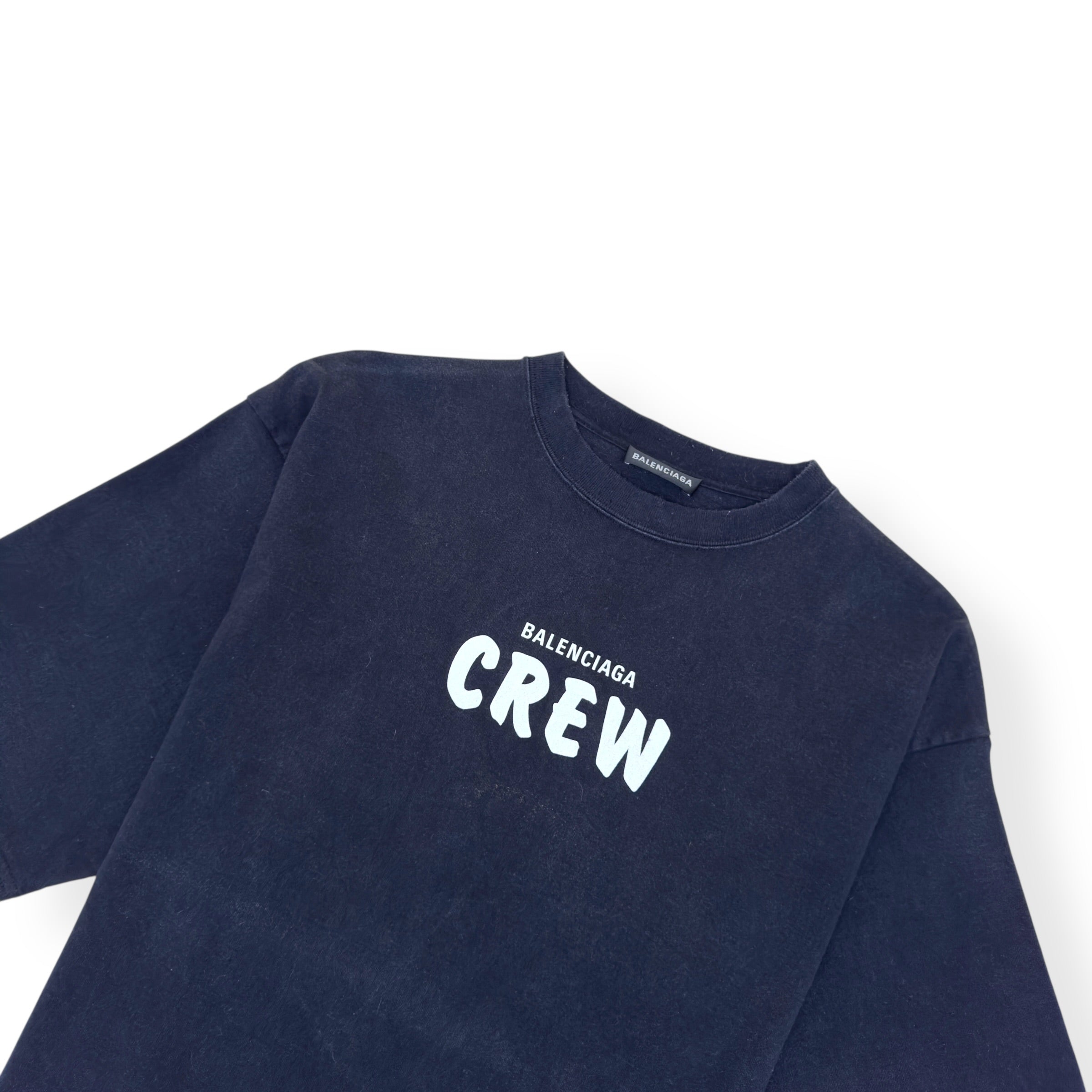 BALENCIAGA CREW COTTON T-SHIRT BLACK / WHITE M
