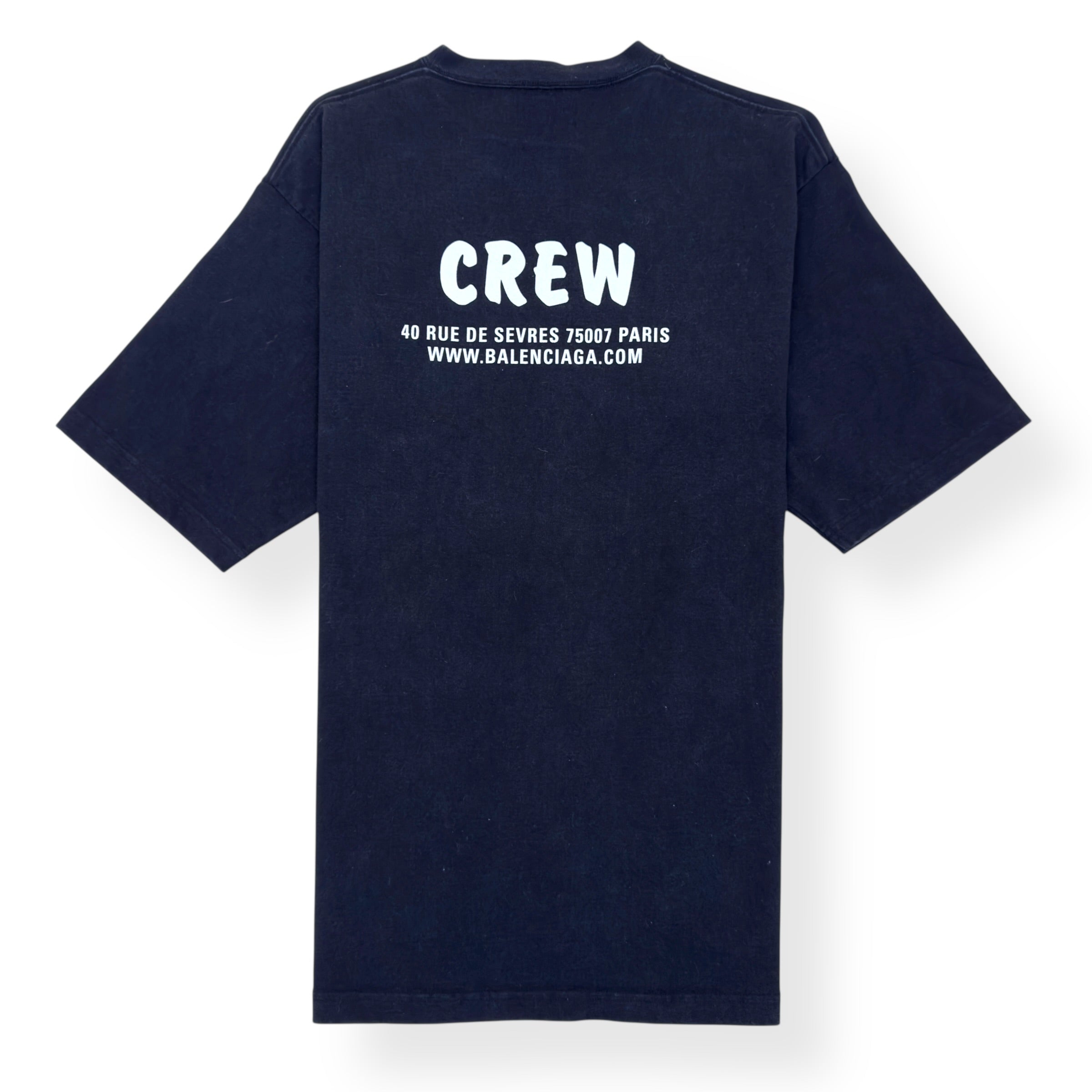 BALENCIAGA CREW COTTON T-SHIRT BLACK / WHITE M