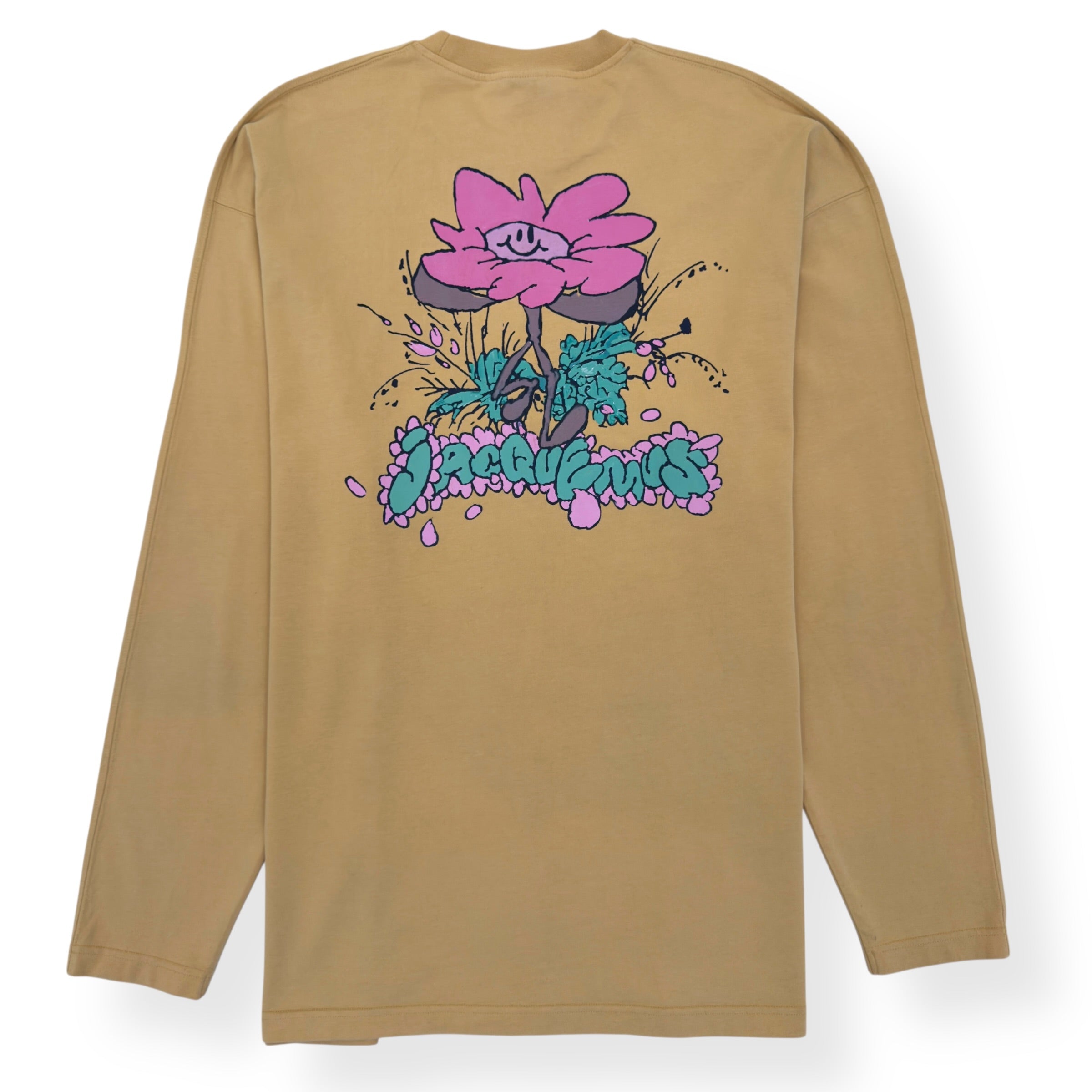 JACQUEMUS LE T-SHIRT DESENHO DAISY LONG-SLEEVE T-SHIRT YELLOW XXL