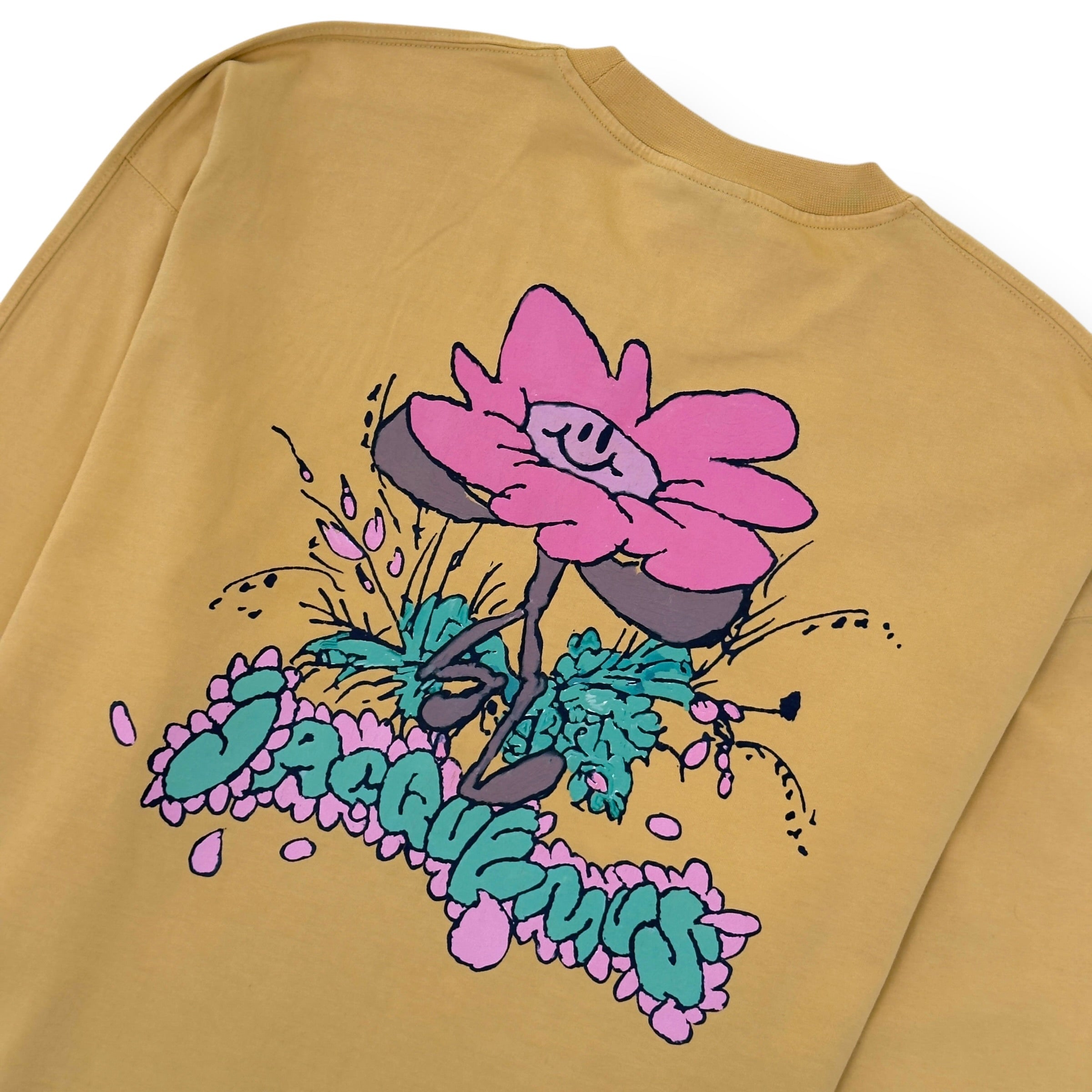 JACQUEMUS LE T-SHIRT DESENHO DAISY LONG-SLEEVE T-SHIRT YELLOW XXL