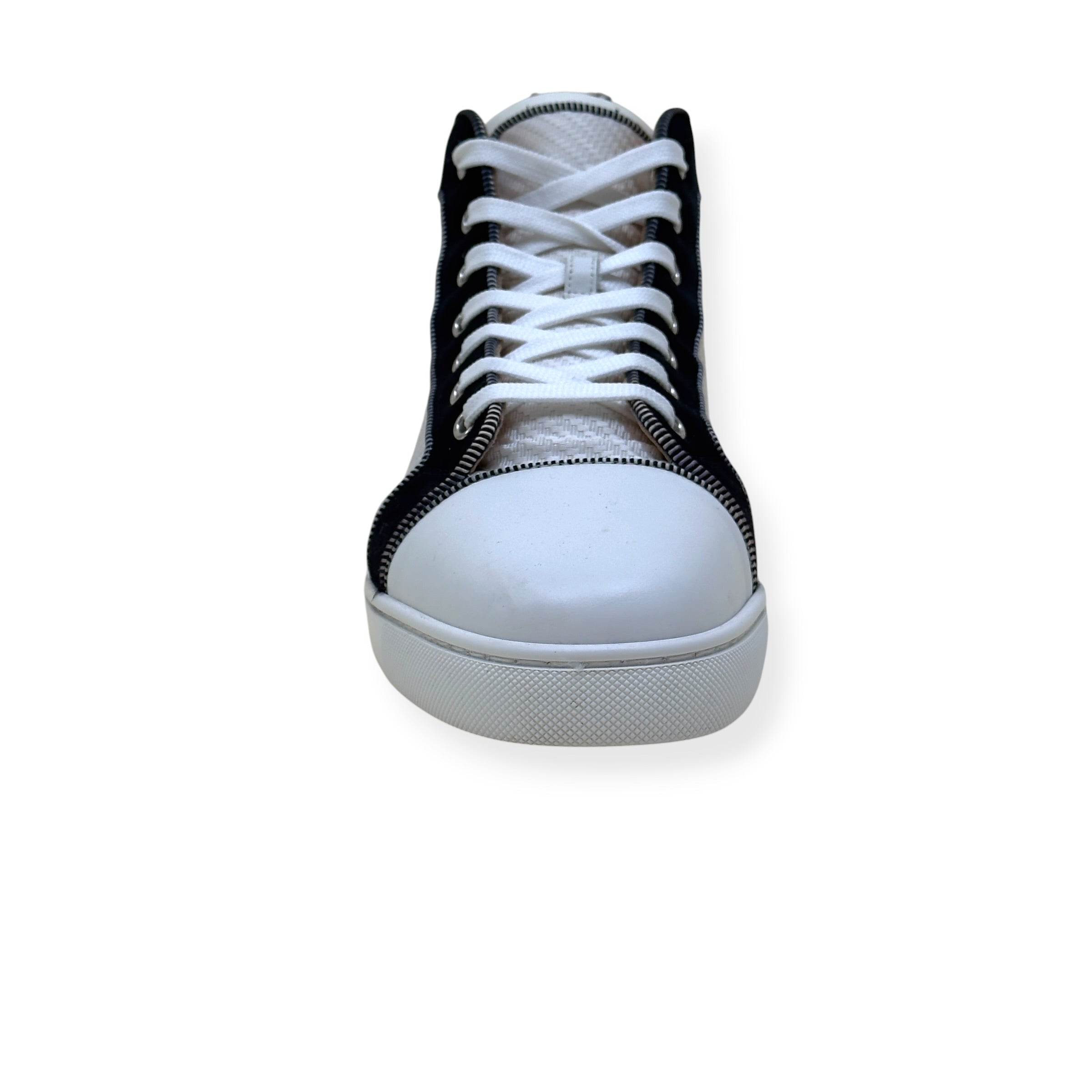 CHRISTIAN LOUBOUTIN LOUIS ORLATO HIGH-TOP SNEAKER WHITE / NAVY / RED 43 / UK9