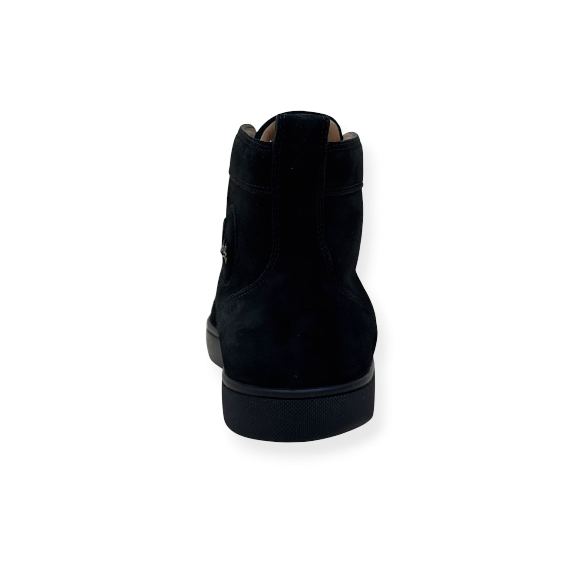 CHRISTIAN LOUBOUTIN LOUIS SPIKES HIGH-TOP SUEDE SNEAKER BLACK 43.5 / UK9.5