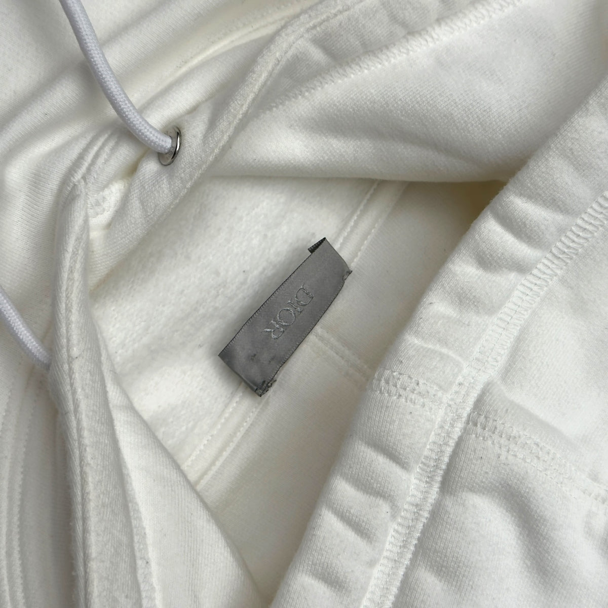DIOR X KENNY SCHARF LOGO HOODIE WHITE XS
