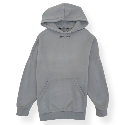 PALM ANGELS LOGO HOODIE GREY L