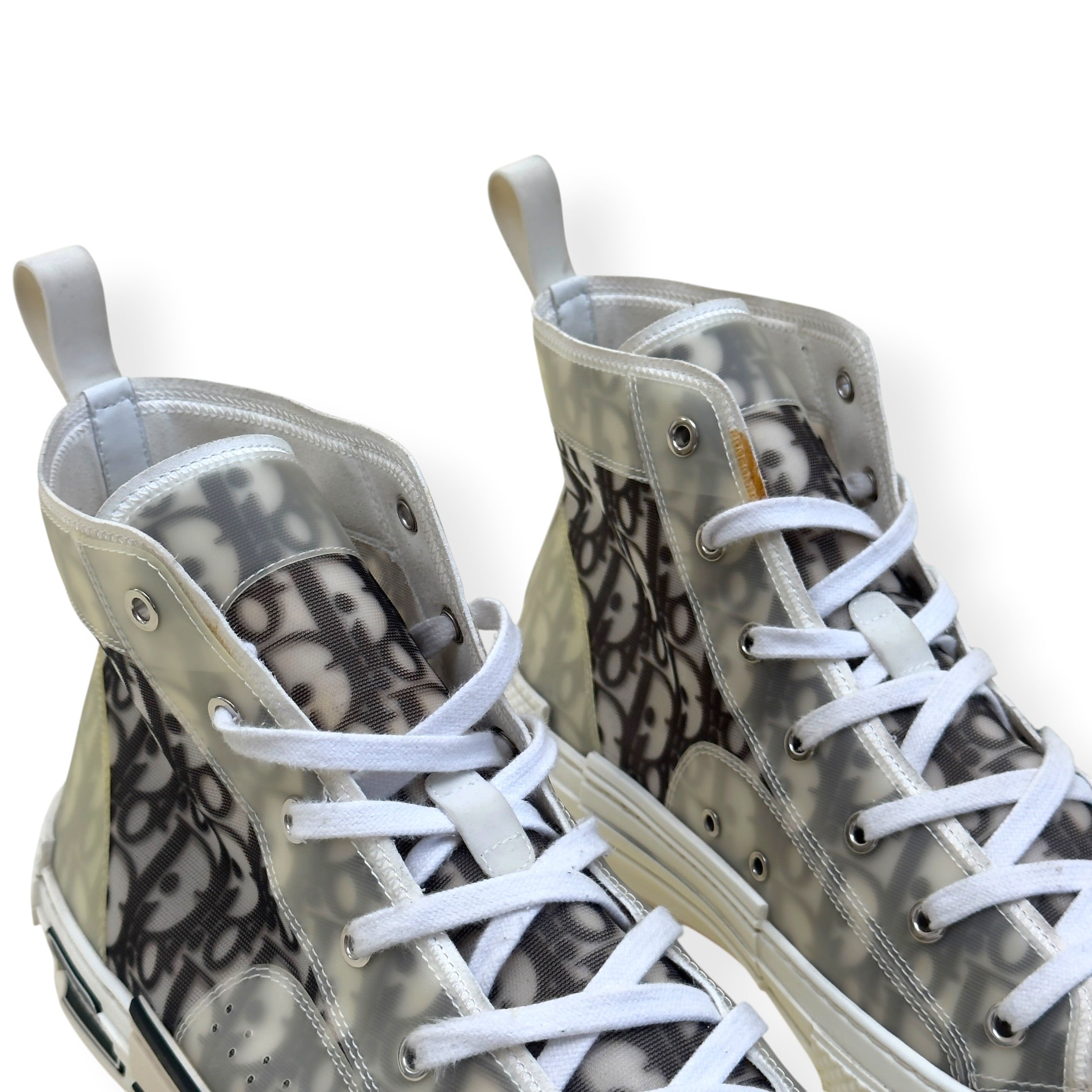 DIOR B23 OBLIQUE HIGH-TOP SNEAKER BLACK / WHITE 44 / UK10