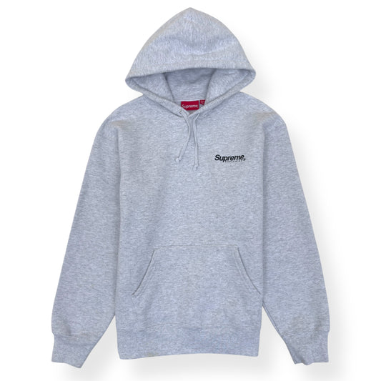 SUPREME WORLDWIDE HOODIE GREY / BLACK M