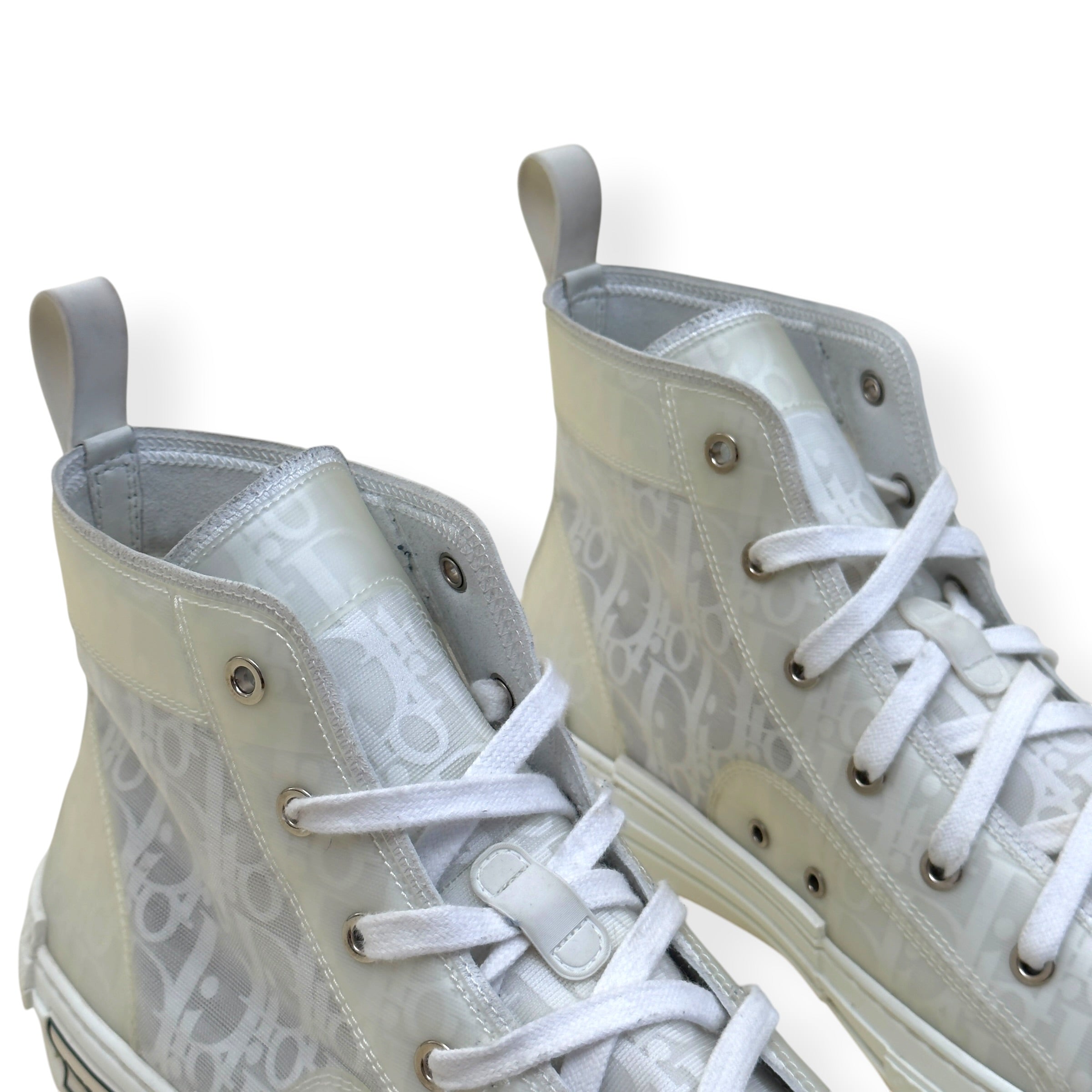 DIOR B23 OBLIQUE HIGH-TOP SNEAKER WHITE 44 / UK10