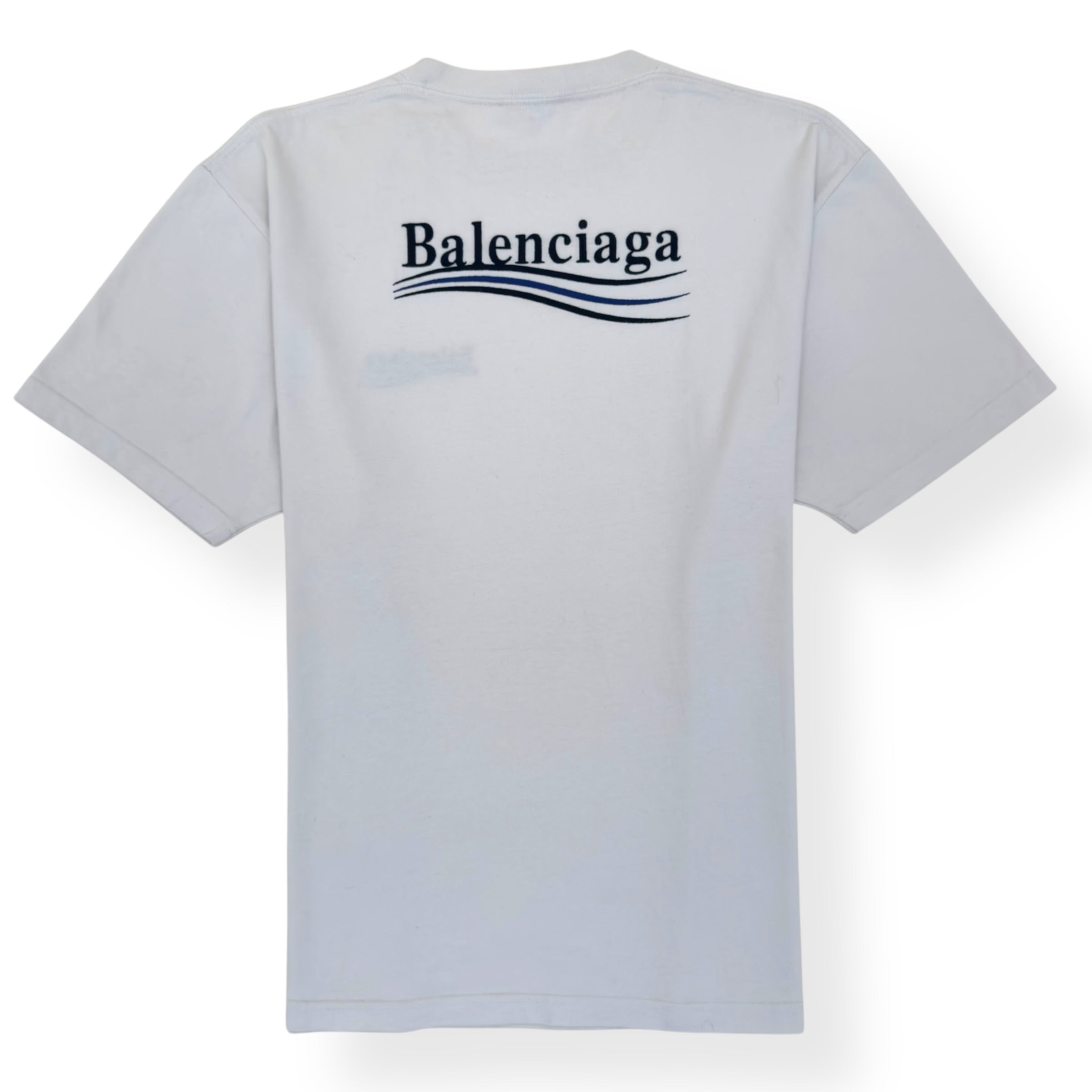 BALENCIAGA POLITICAL LOGO T-SHIRT WHITE XS