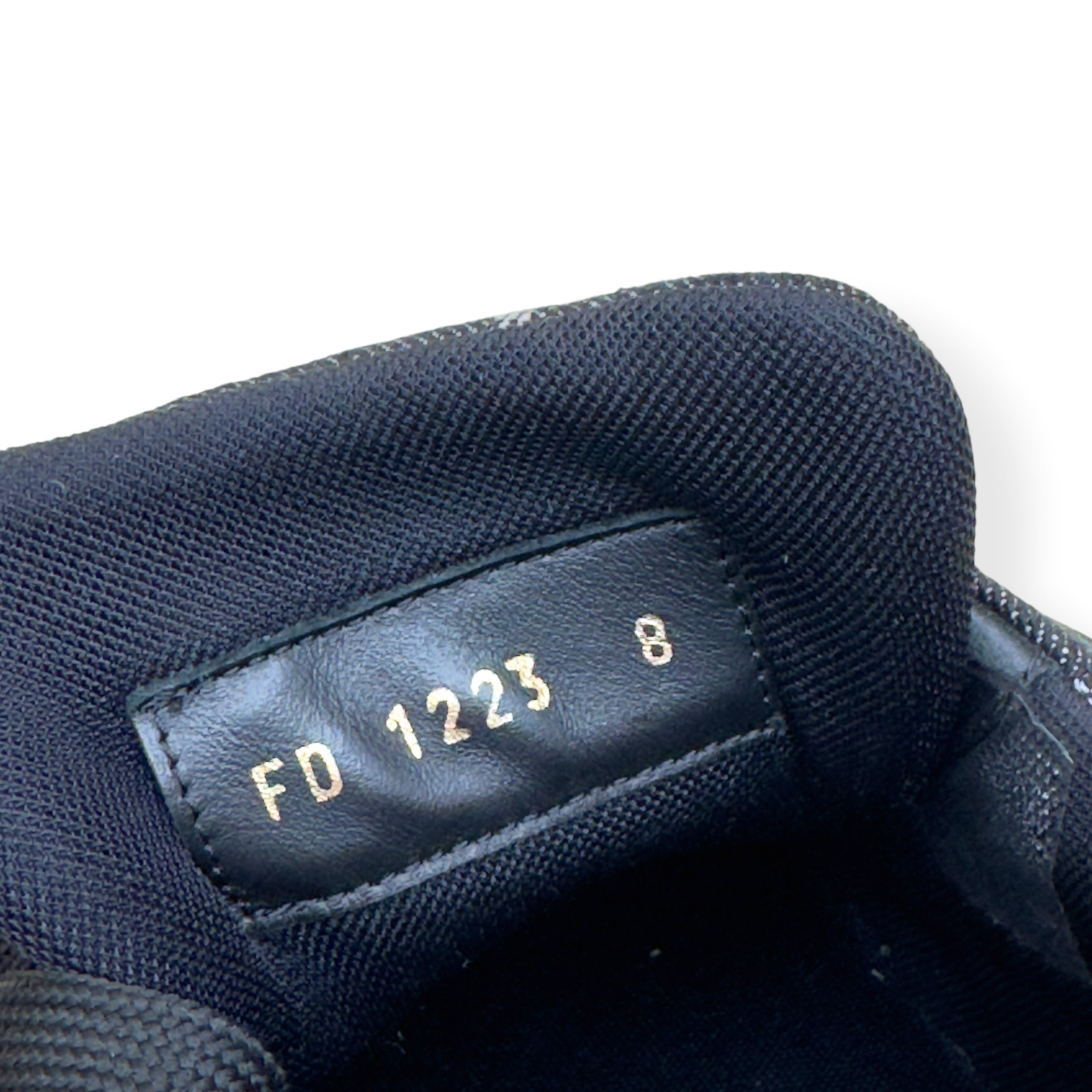 LOUIS VUITTON LV TRAINER MONOGRAM DENIM SNEAKER BLACK UK8