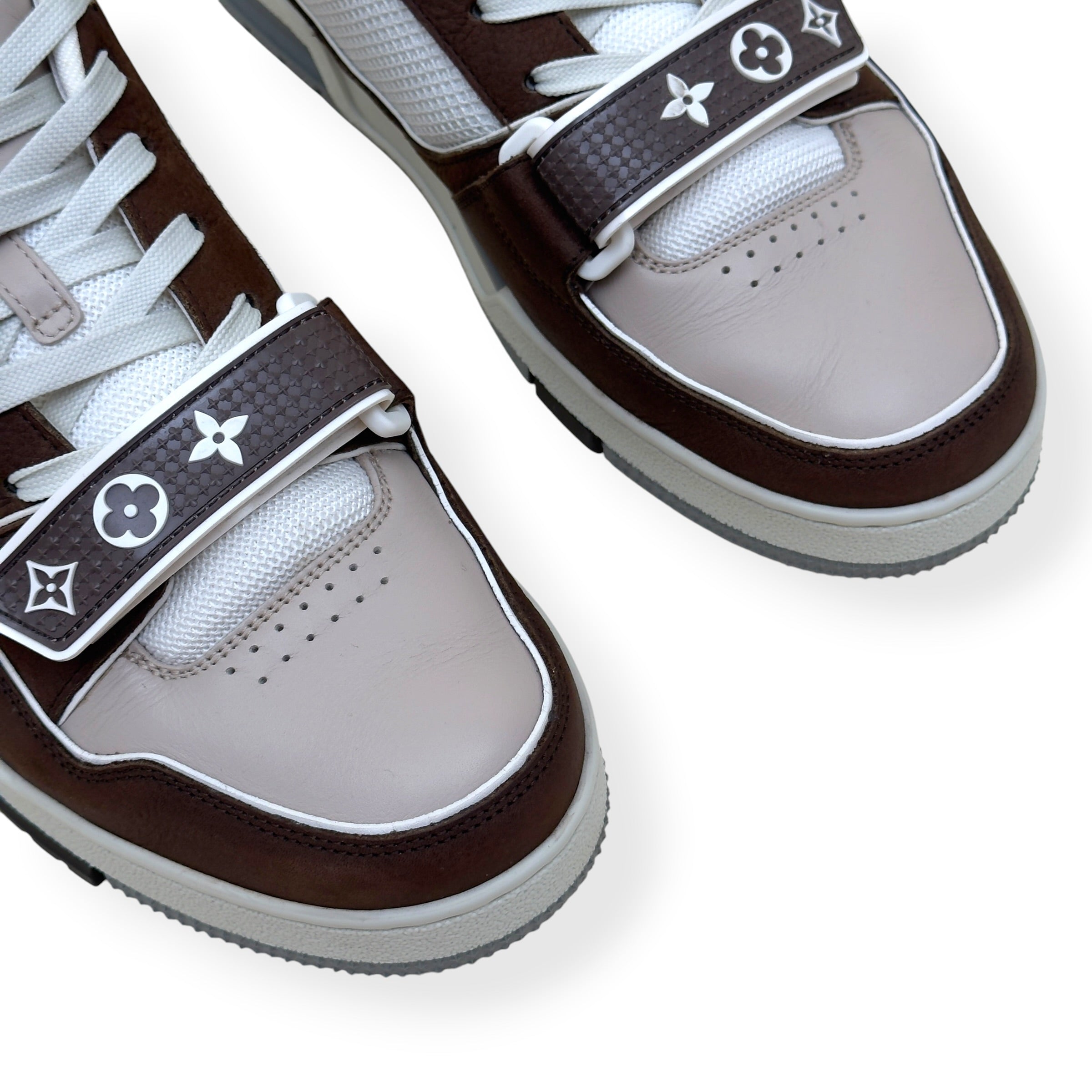 LOUIS VUITTON LV TRAINER MONOGRAM ECLIPSE SNEAKER BROWN UK7.5