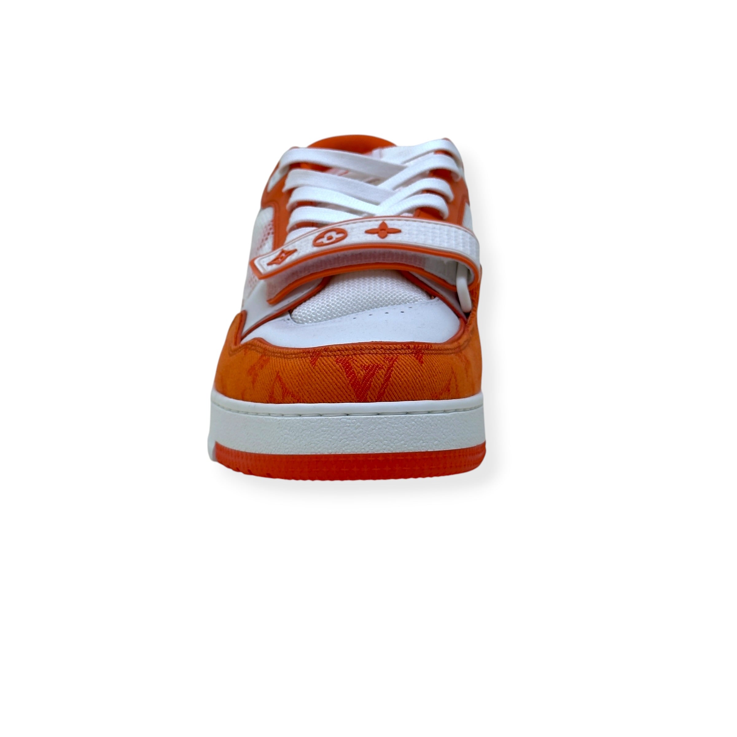 LOUIS VUITTON LV TRAINER MONOGRAM SNEAKER ORANGE / WHITE UK9