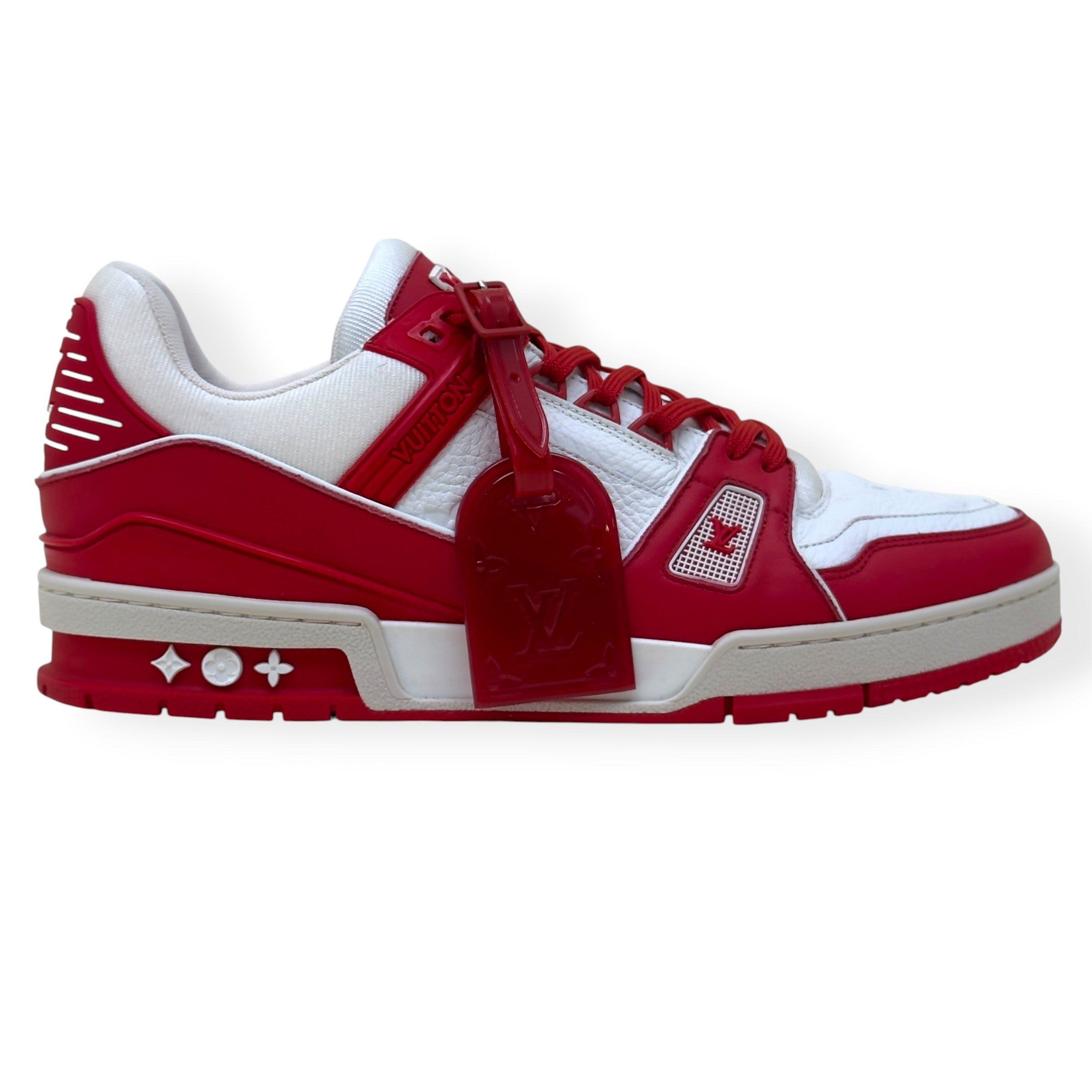 LOUIS VUITTON LV TRAINER SNEAKER RED / WHITE UK9