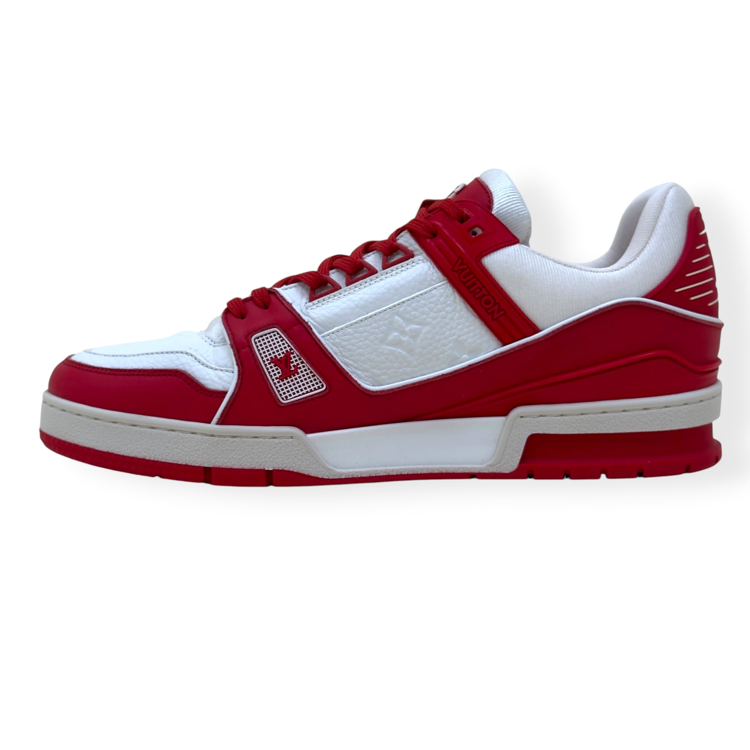 LOUIS VUITTON LV TRAINER SNEAKER RED / WHITE UK9