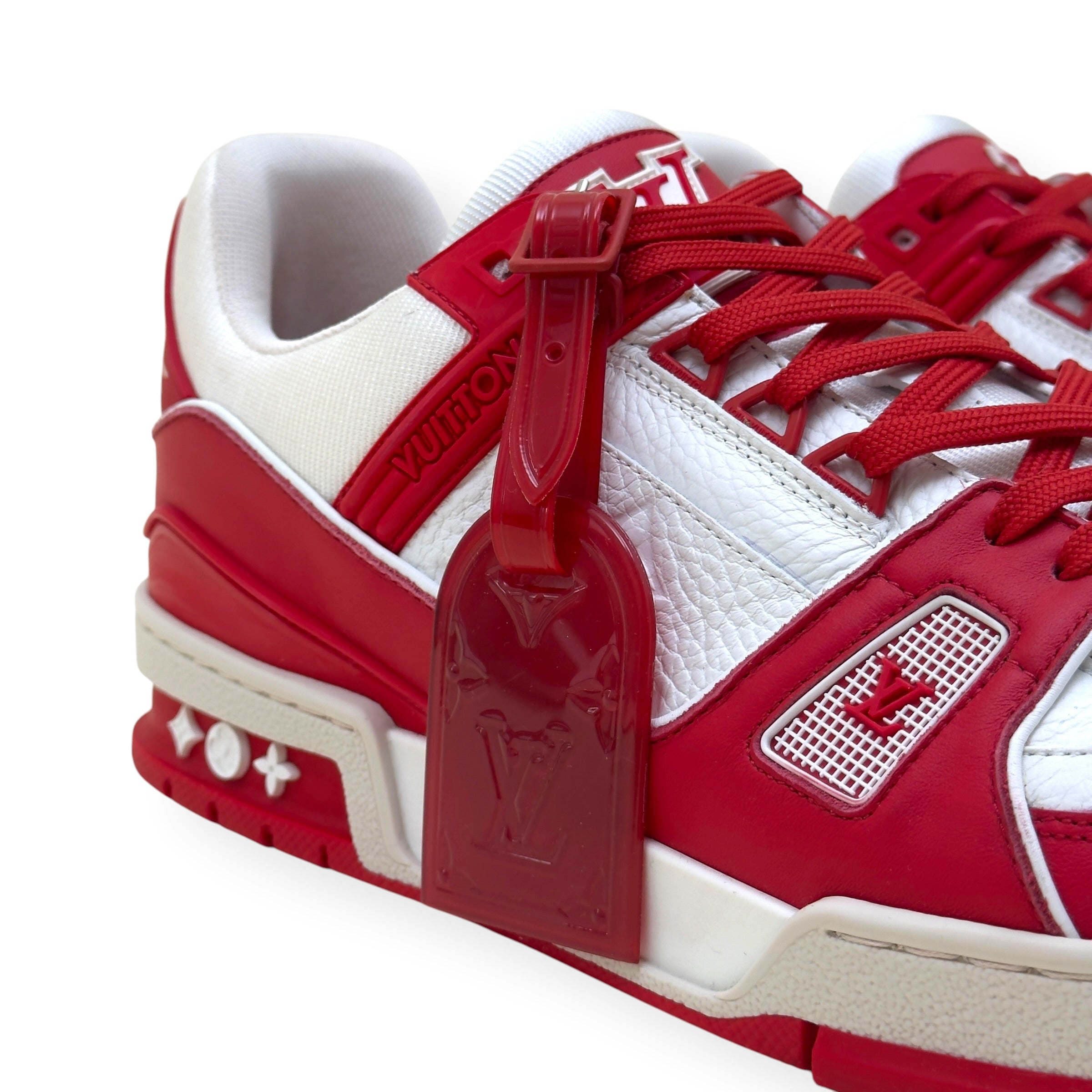LOUIS VUITTON LV TRAINER SNEAKER RED / WHITE UK9