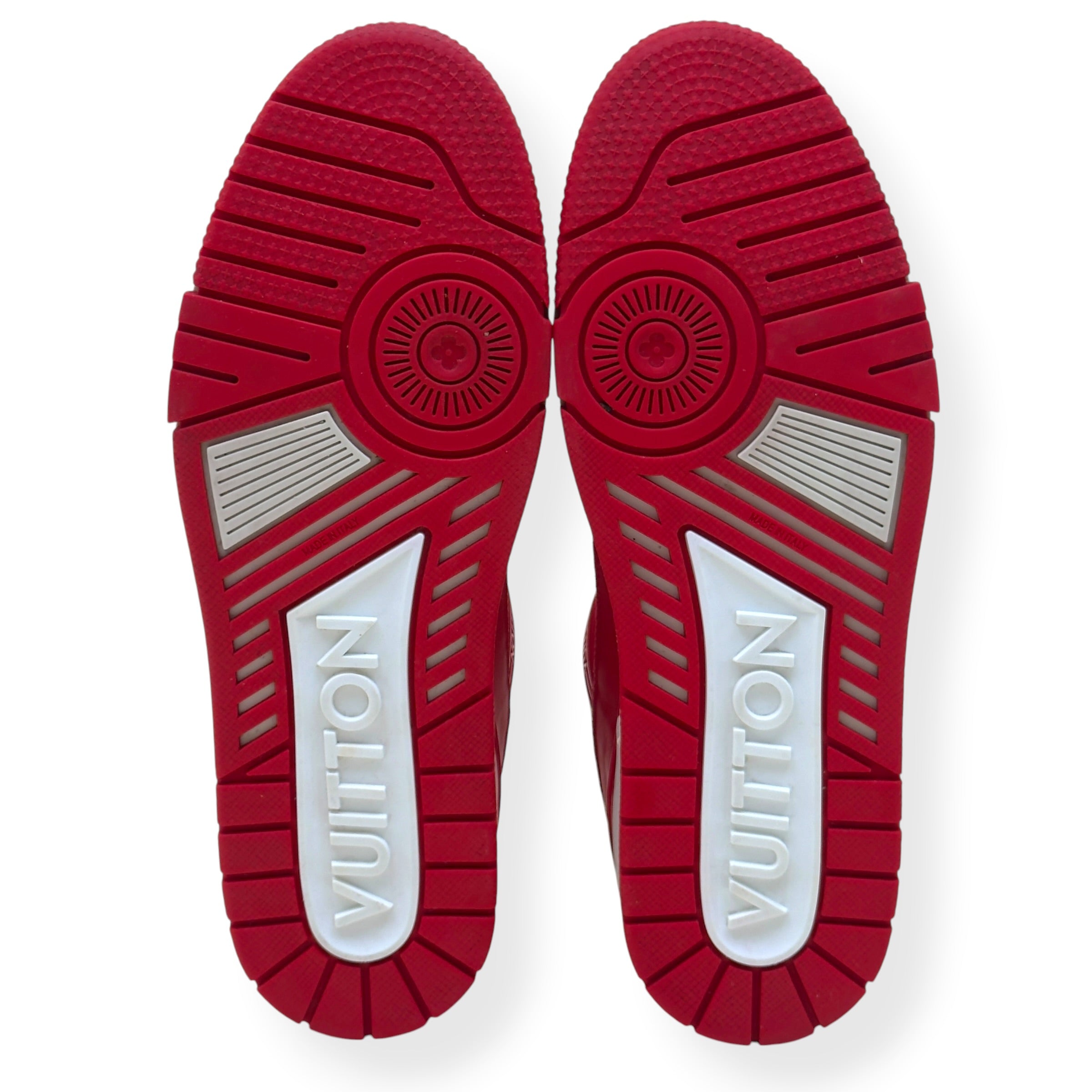 LOUIS VUITTON LV TRAINER SNEAKER RED / WHITE UK9