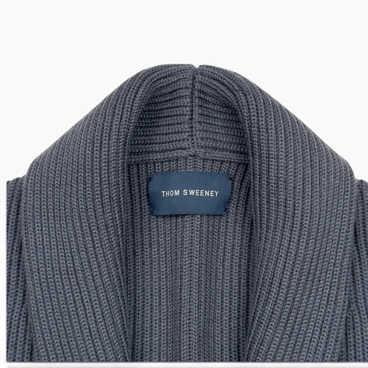 THOM SWEENEY MERINO SHAWL COLLAR CARDIGAN GREY L