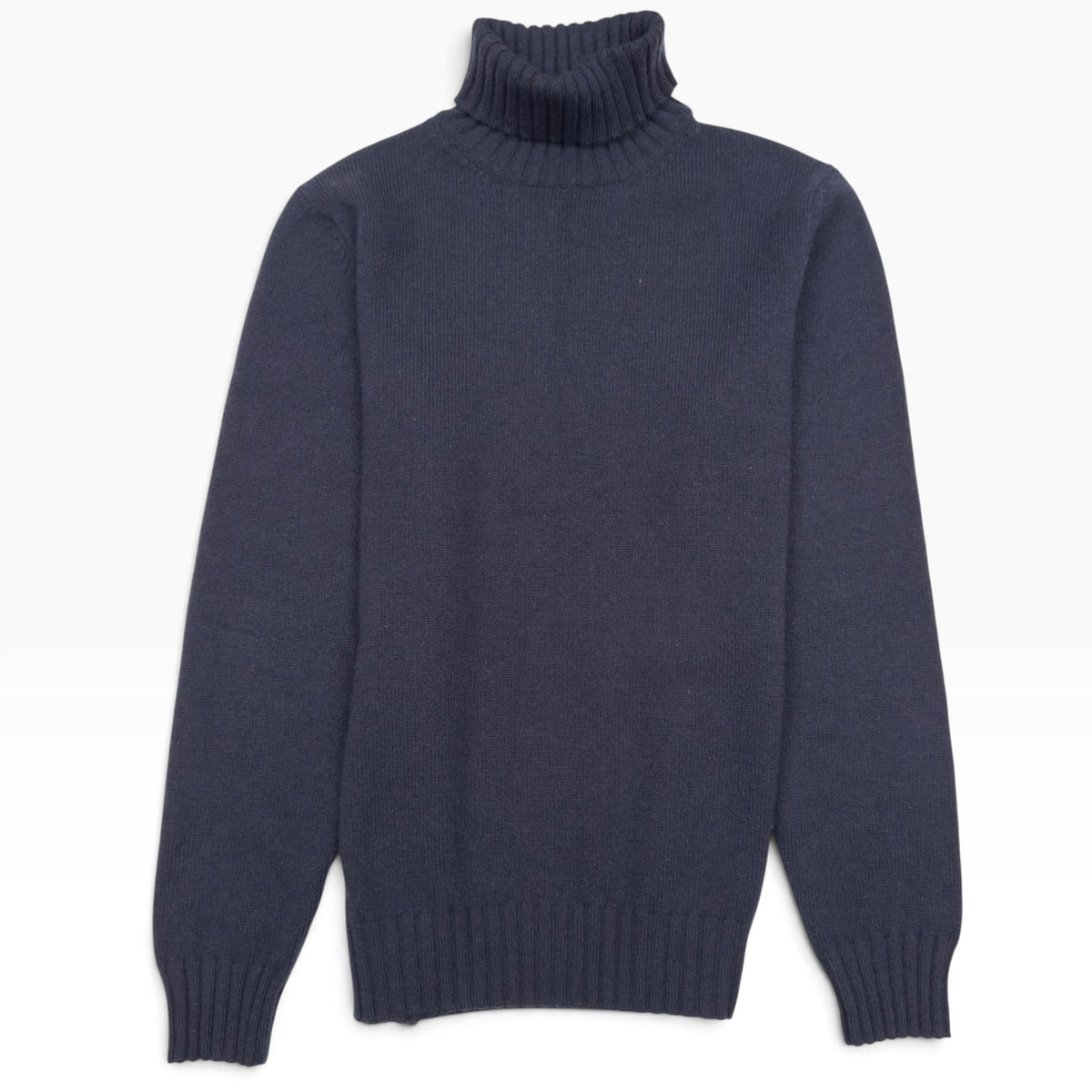 THOM SWEENEY CASHMERE ROLL NECK JUMPER NAVY M